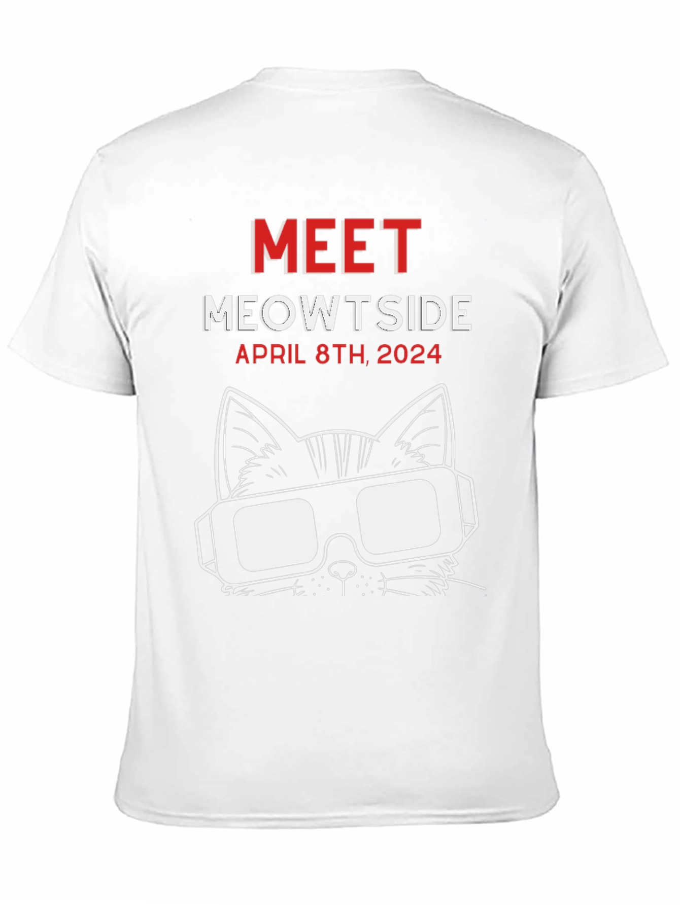 Meowtside Cat T-Shirt - April 8th 2024