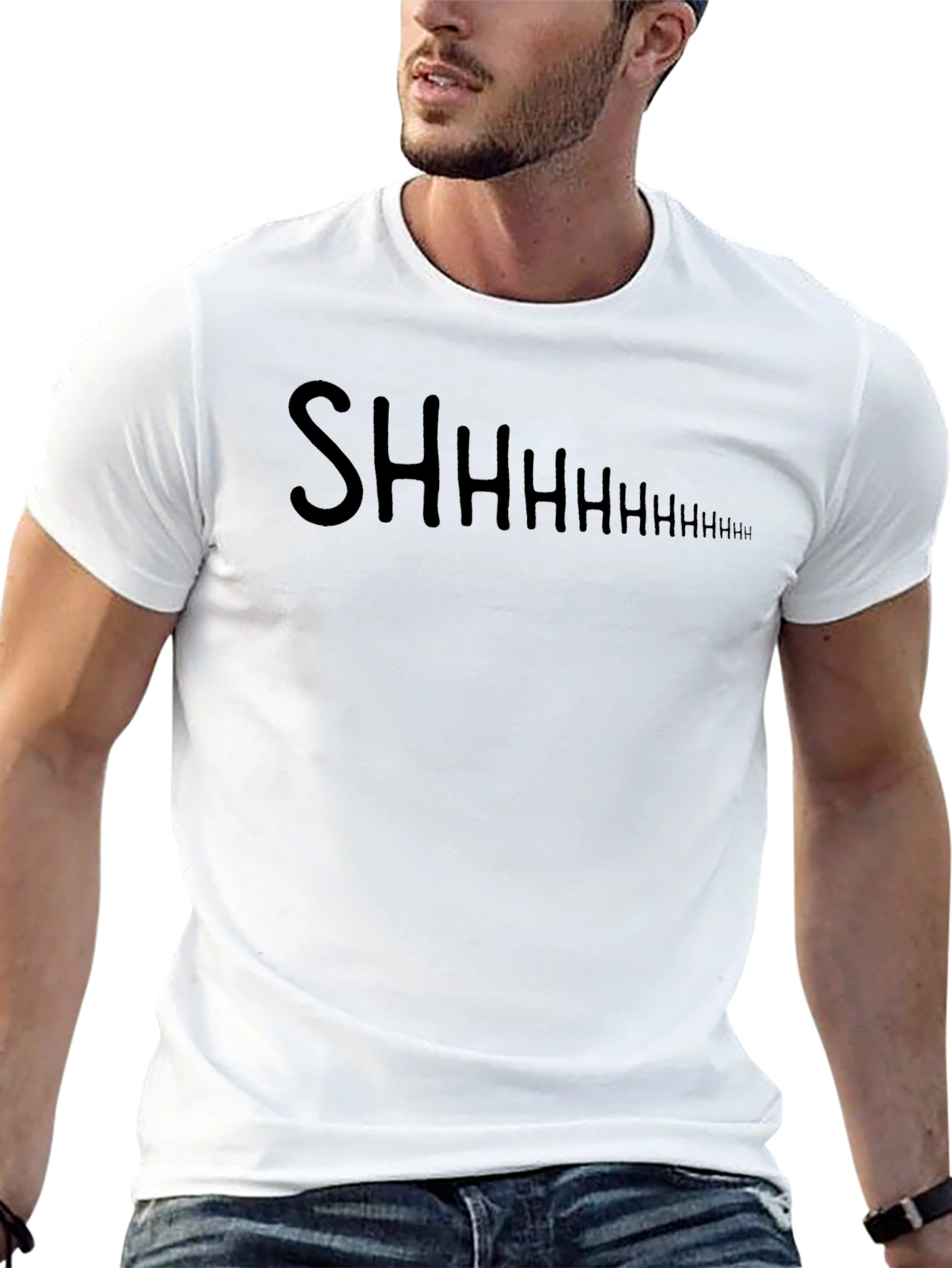 Shhhhhhh Black Graphic Tee Shirt