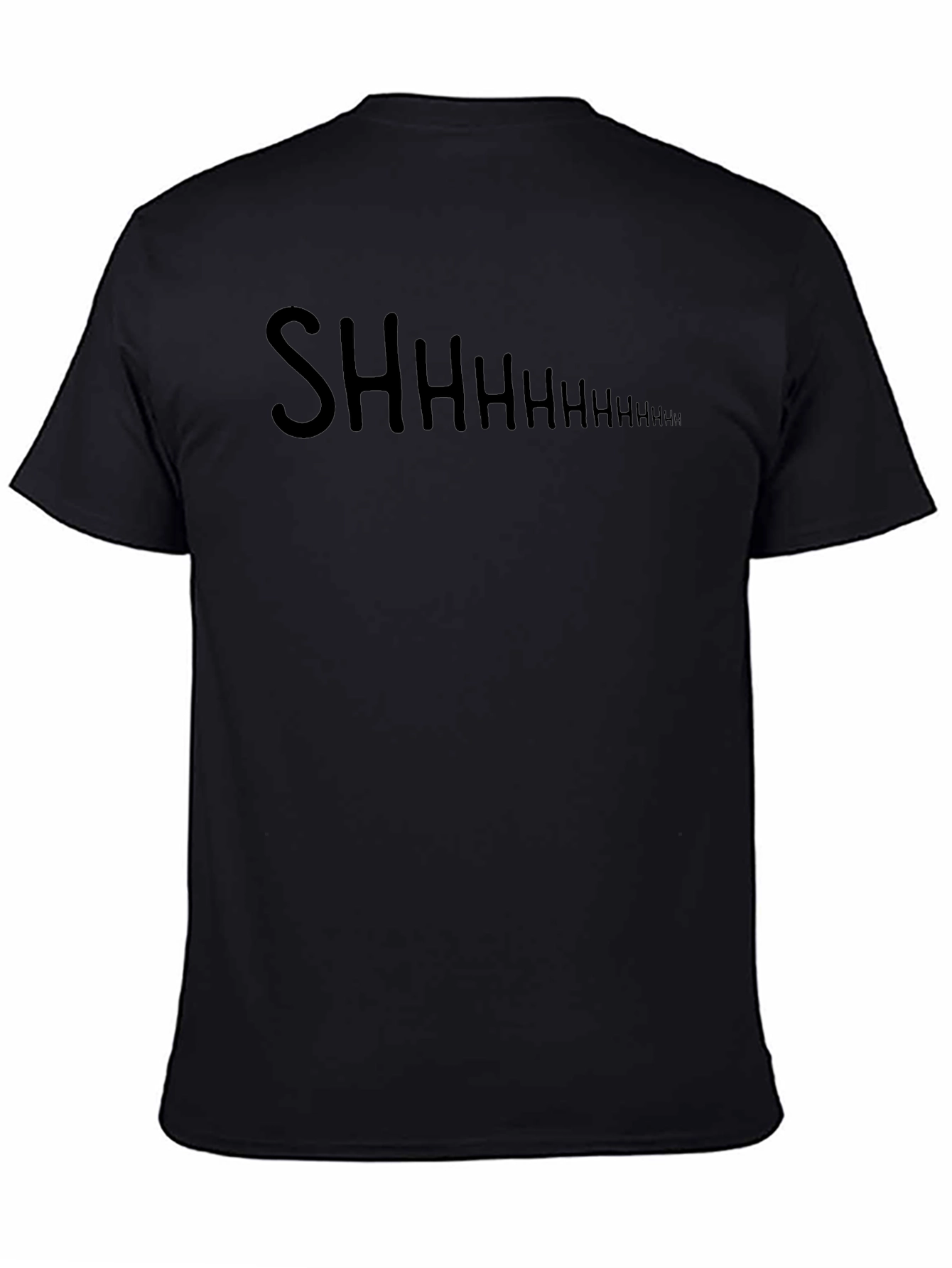 Shhhhhhh Black Graphic Tee Shirt
