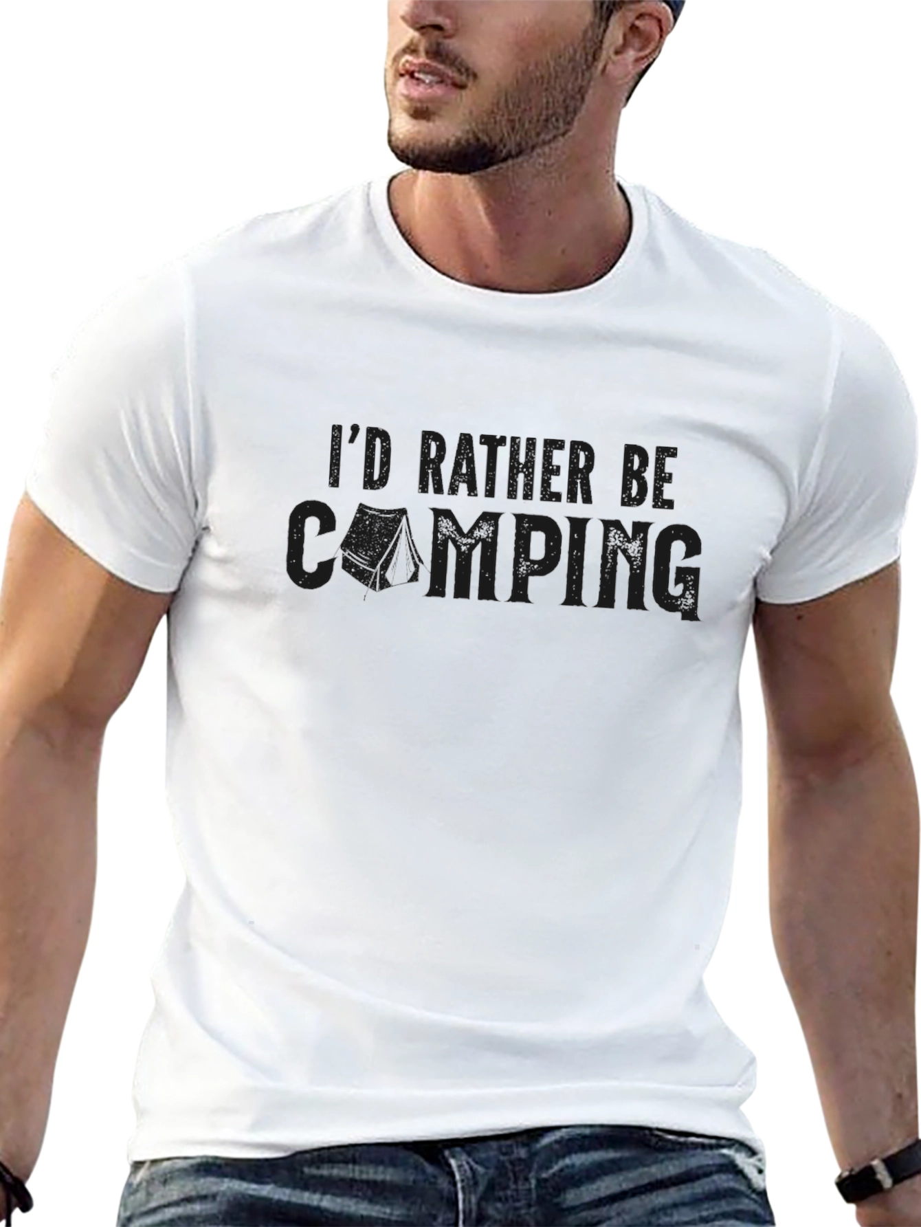 Camping Graphic Tee - Id Rather Be Camping Shirt