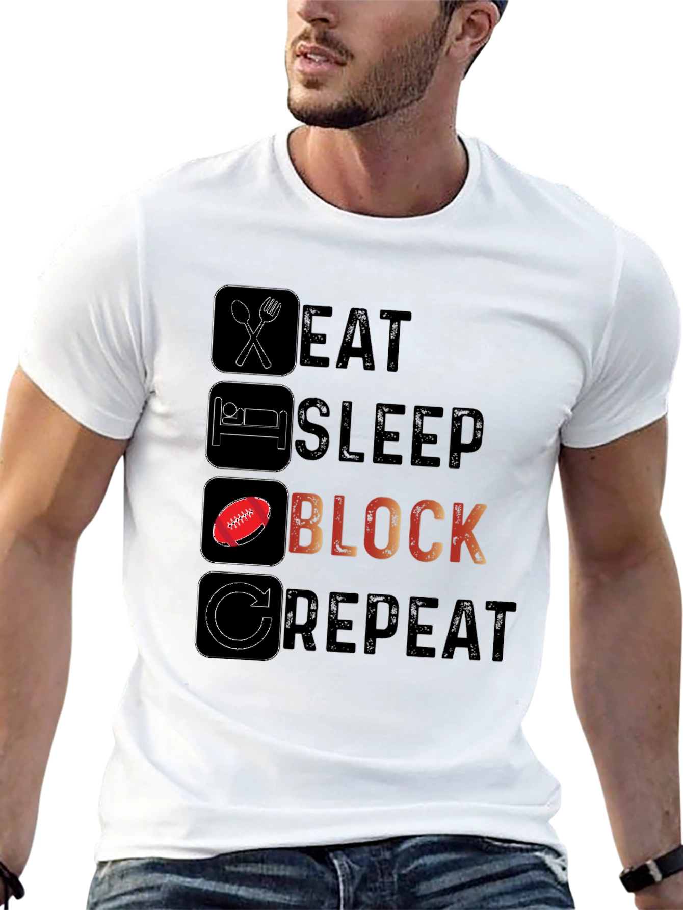 Eat Sleep Block Repeat T-Shirt