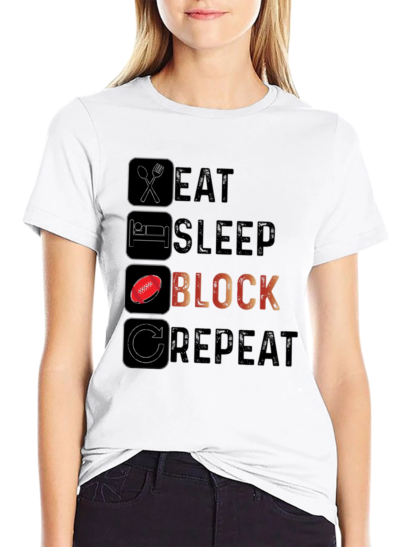 Eat Sleep Block Repeat T-Shirt