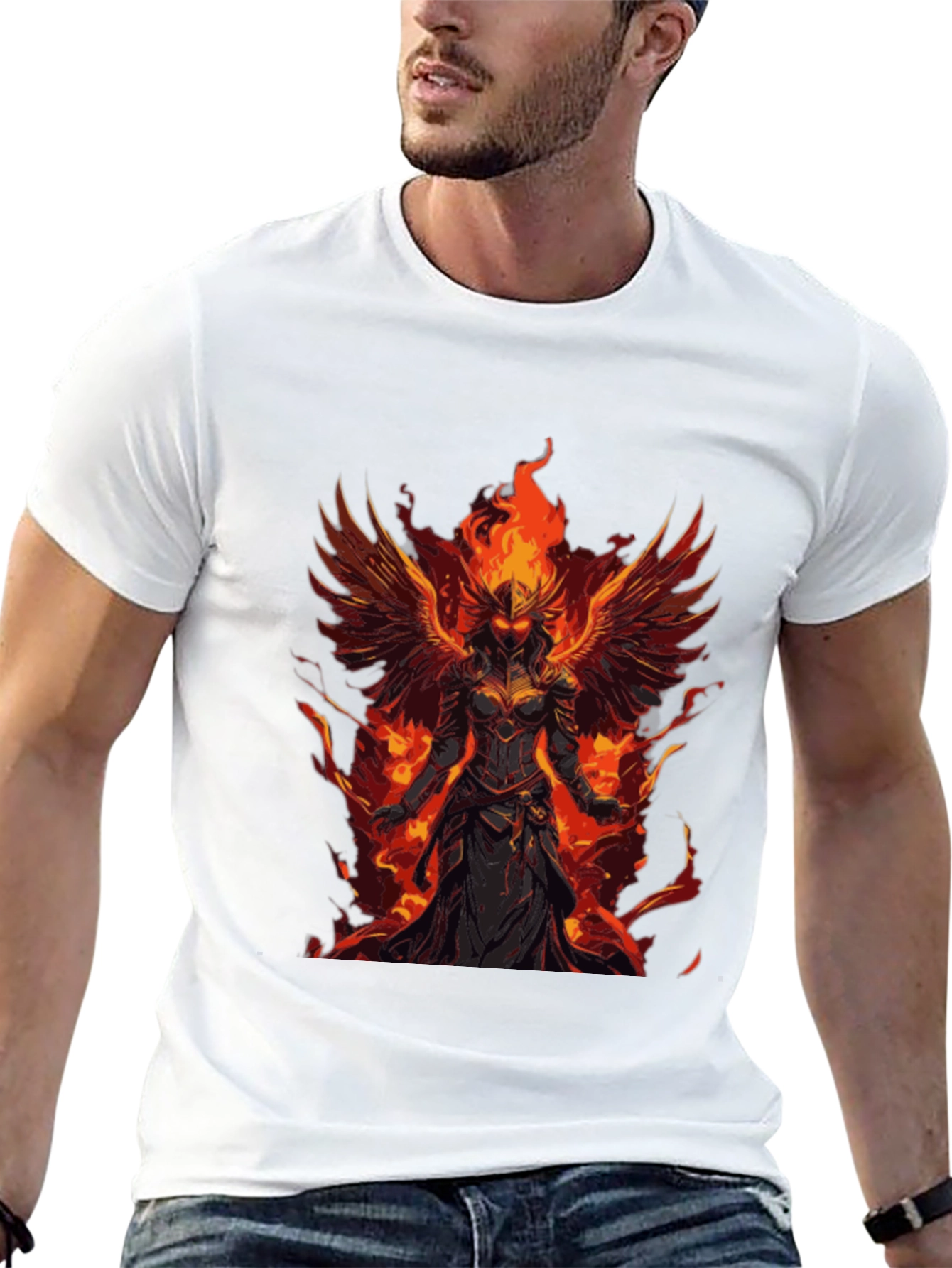 Phoenix Fire Warrior Graphic Tee - Black