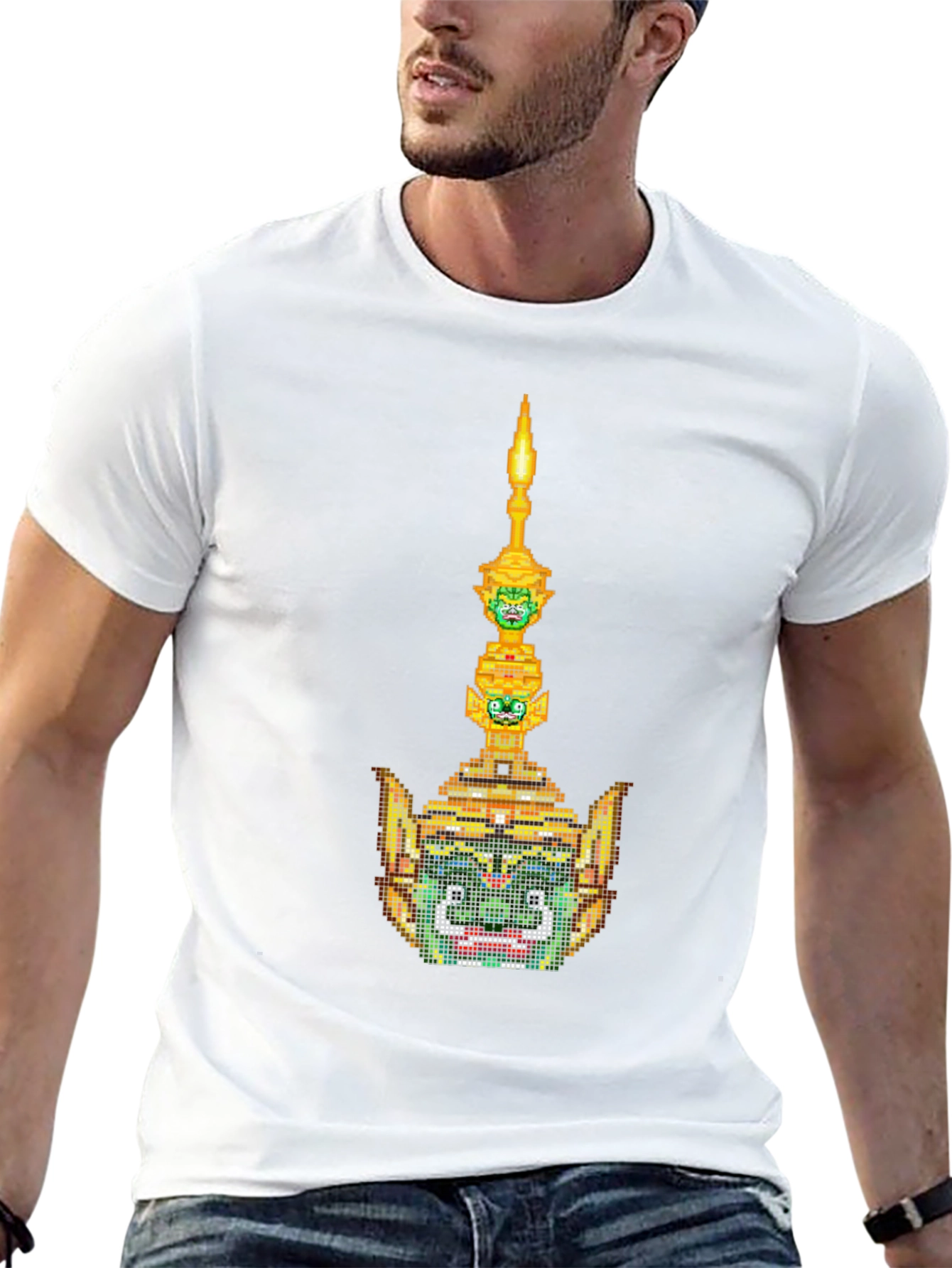 Thai Demon Mask Graphic T-Shirt
