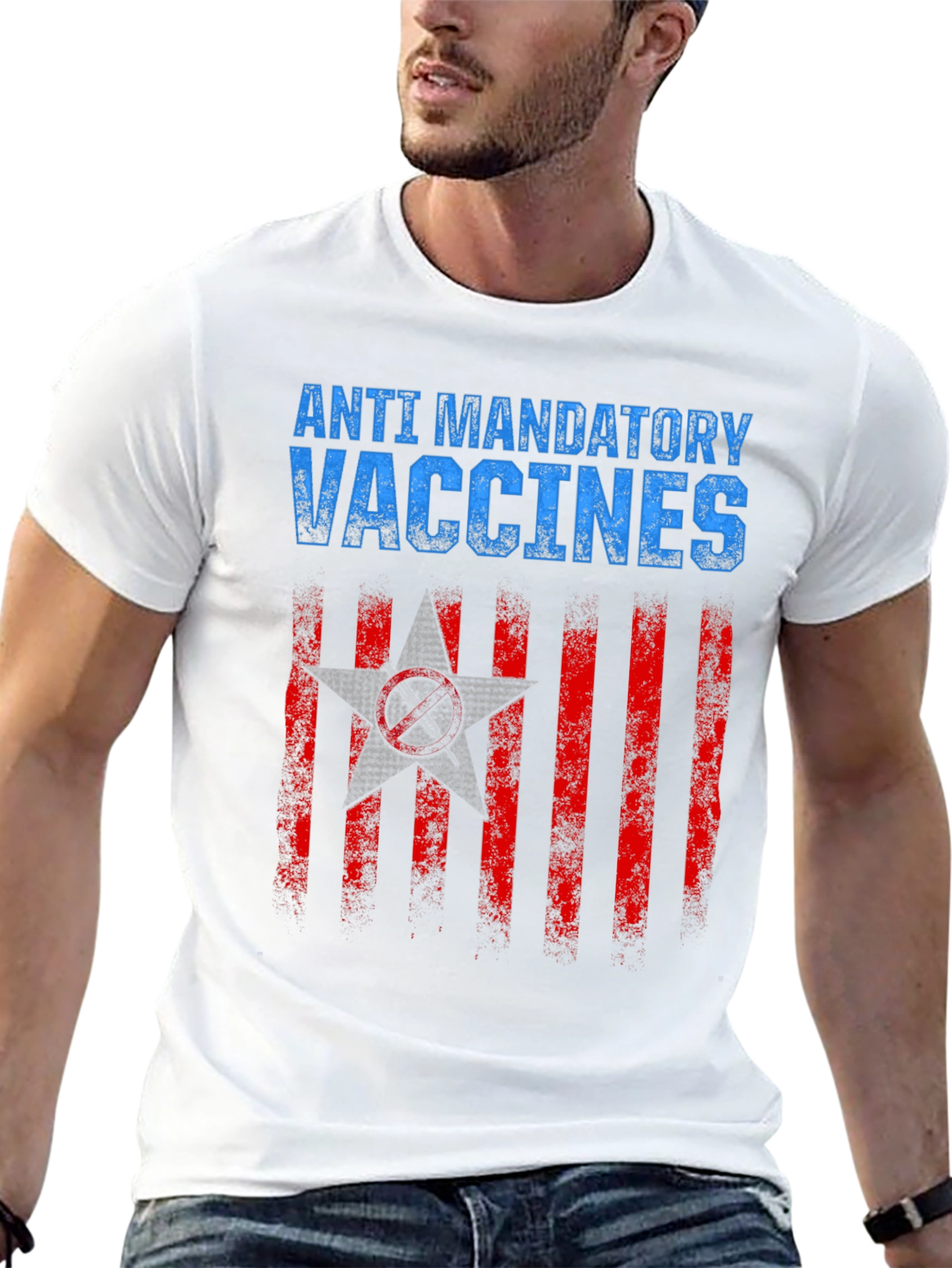 Anti Mandatory Vaccines T-Shirt Black Cotton
