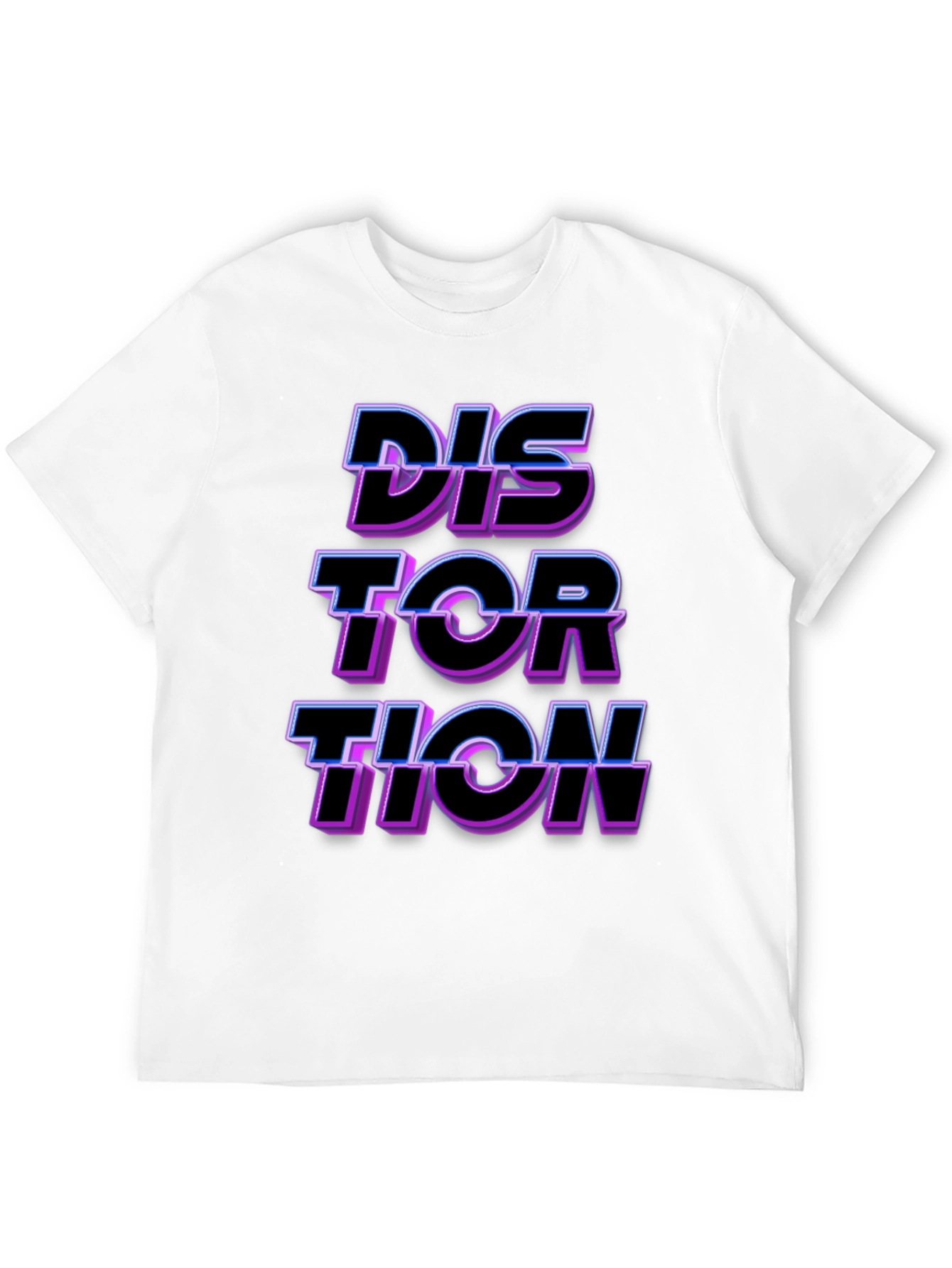 Distortion Graphic Tee - Black