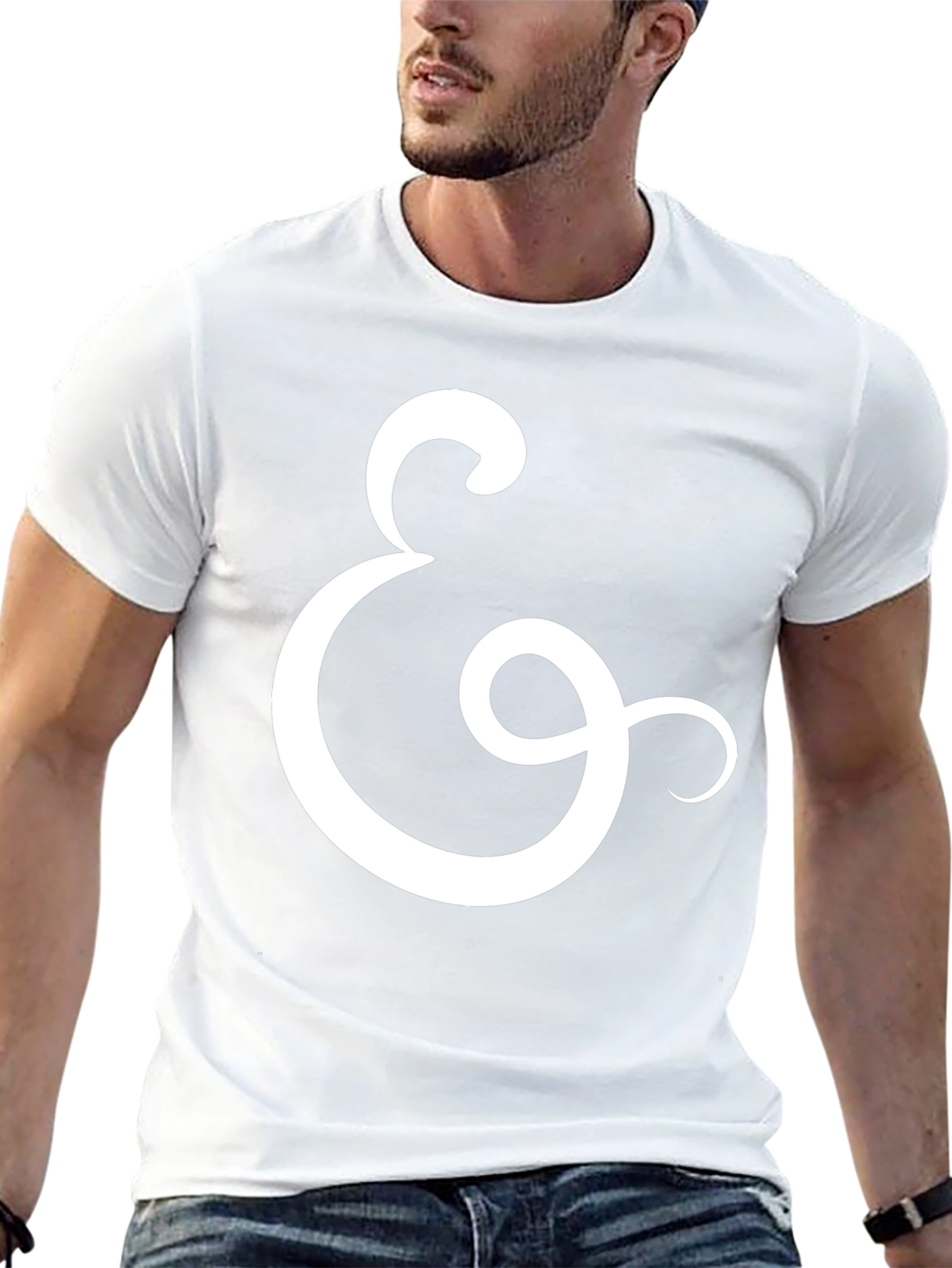 Ampersand Graphic Tee - Stylish Black Cotton T-Shirt