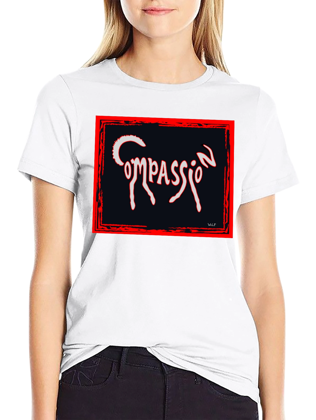 Compassion Graphic Tee - Black Unique Design