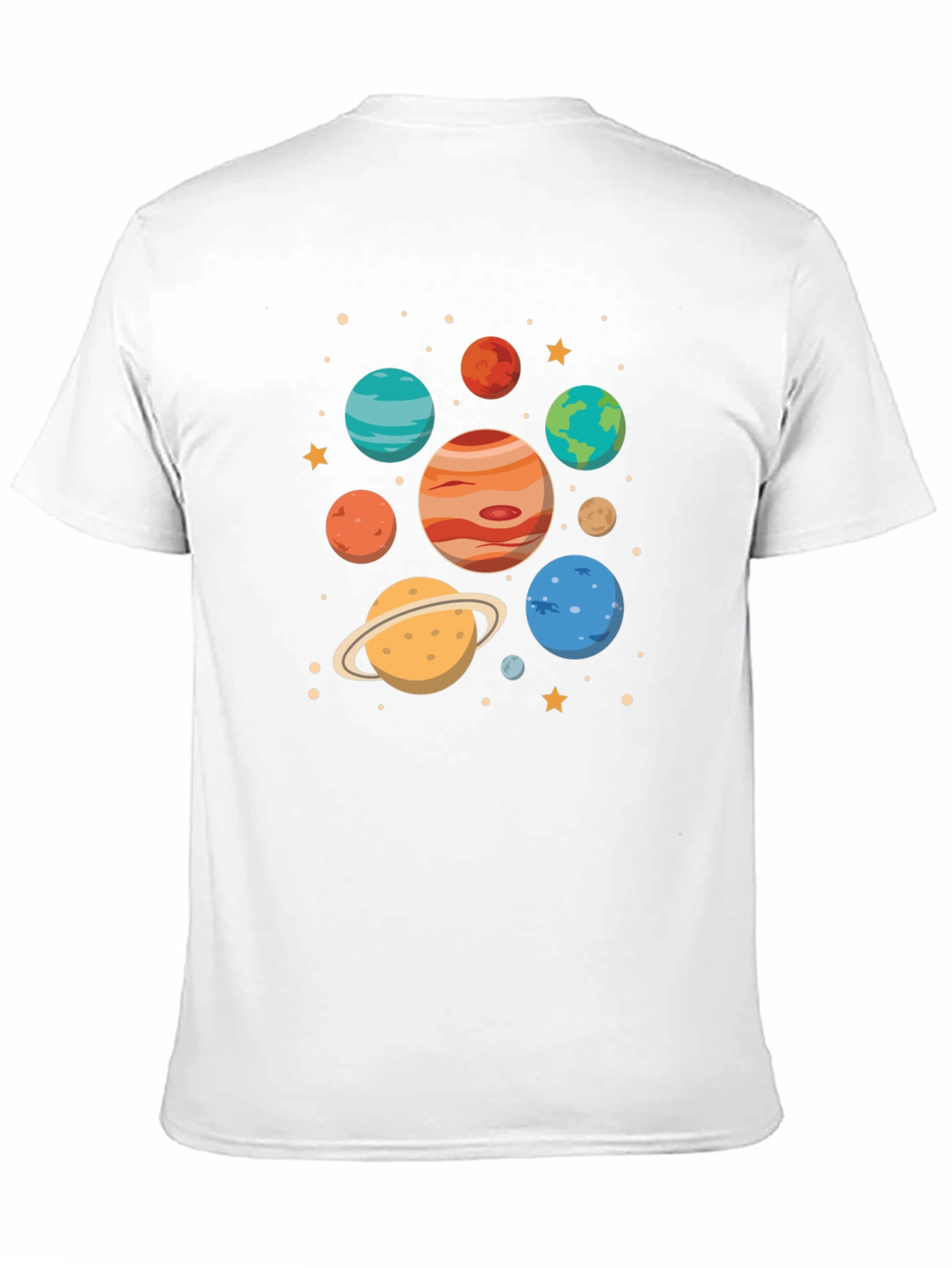 Cosmic Planets Graphic Tee - Black