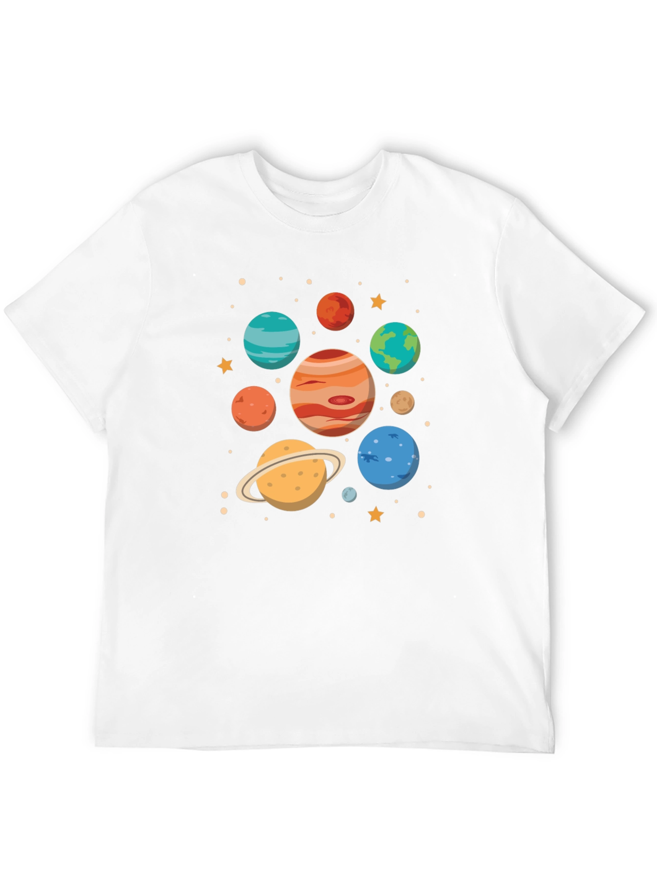 Cosmic Planets Graphic Tee - Black