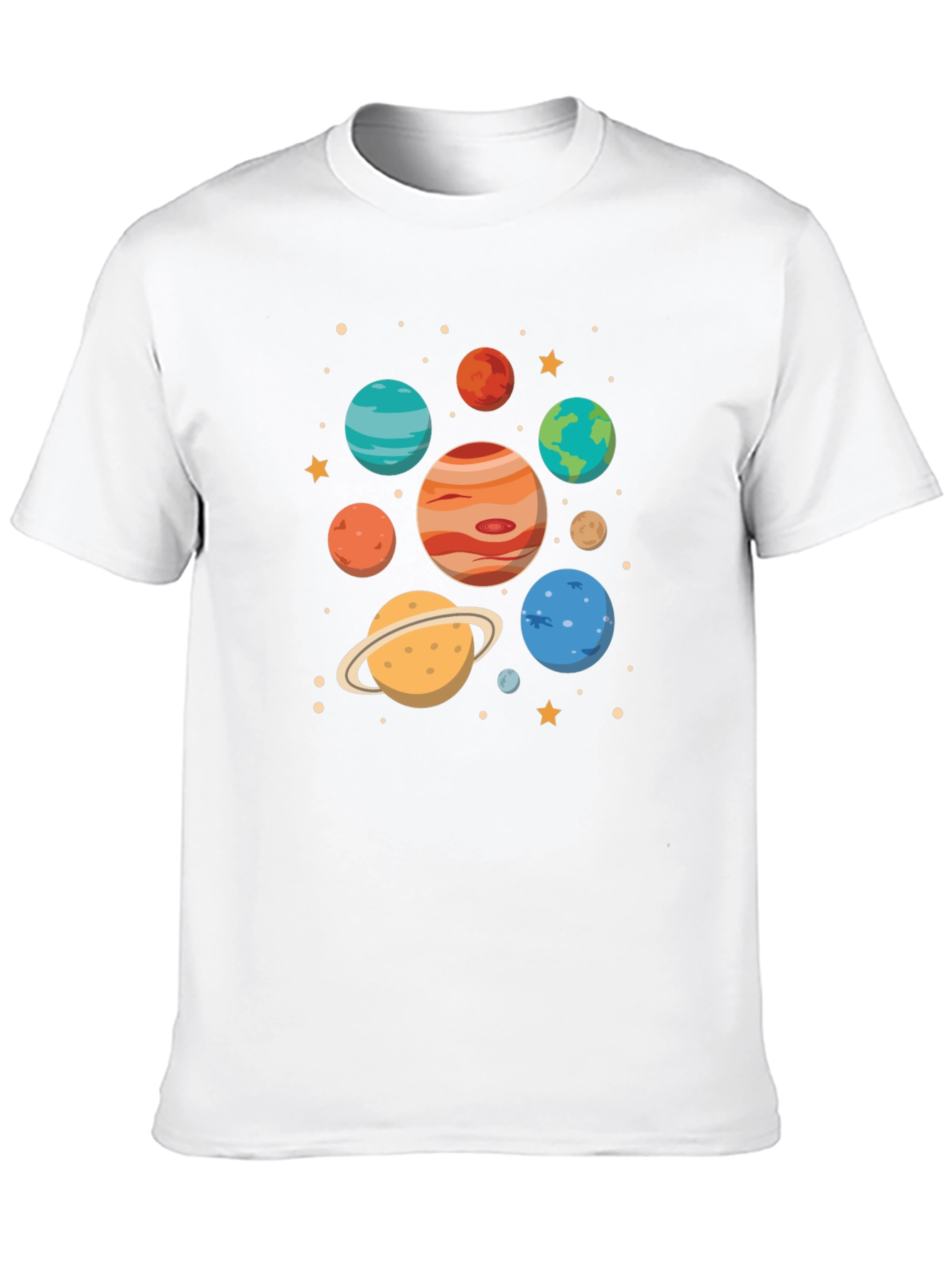 Cosmic Planets Graphic Tee - Black