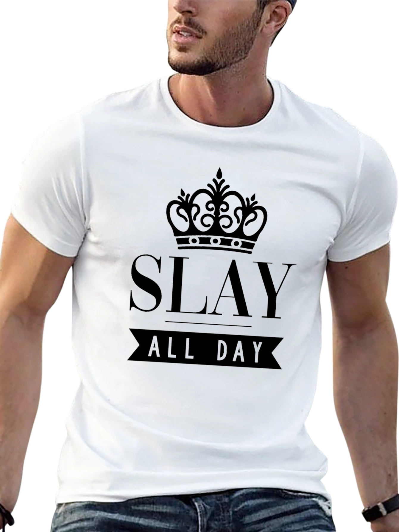 Slay All Day Graphic Tee - Mens Black T-Shirt