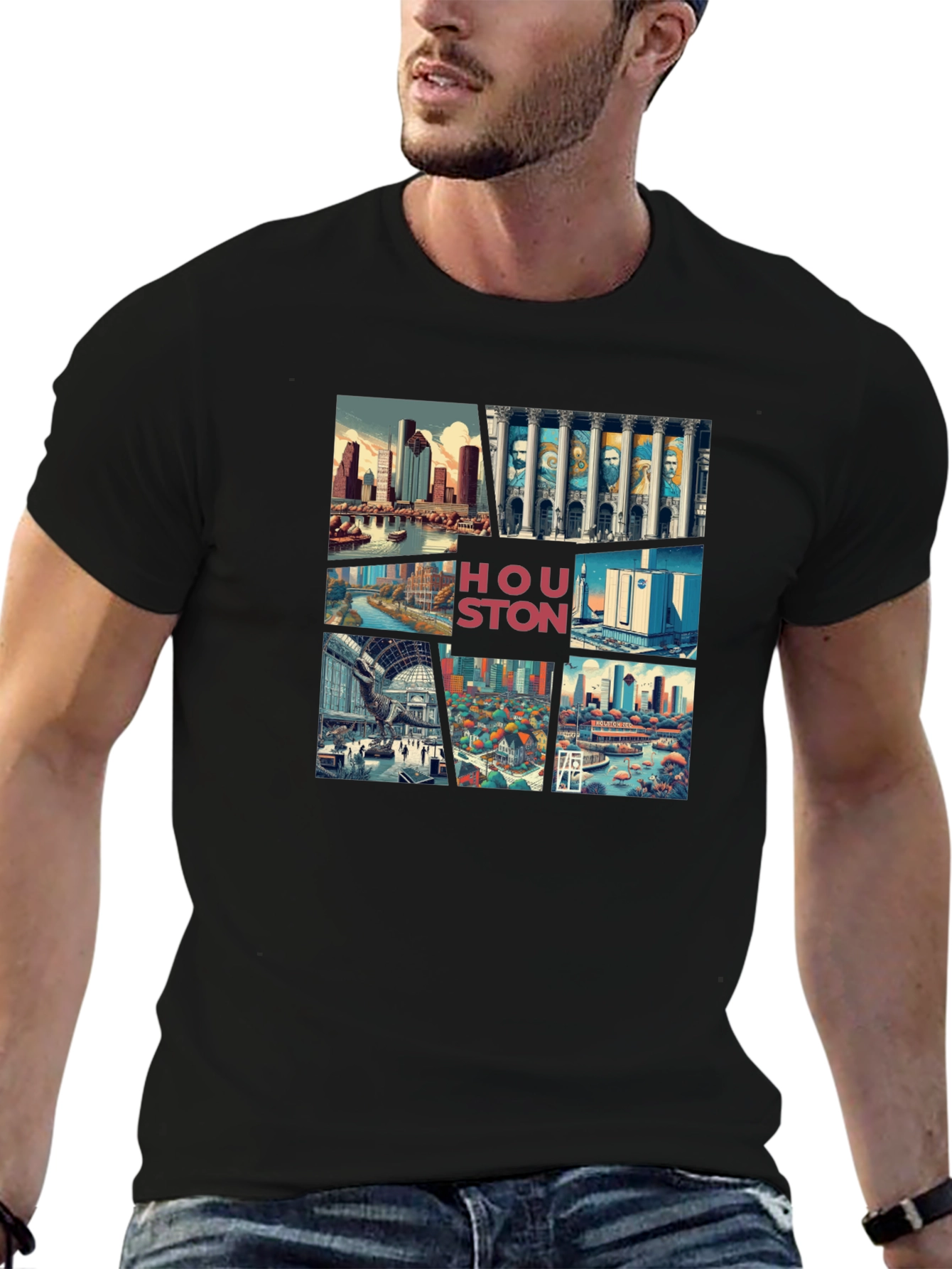 Houston Cityscape Graphic Tee