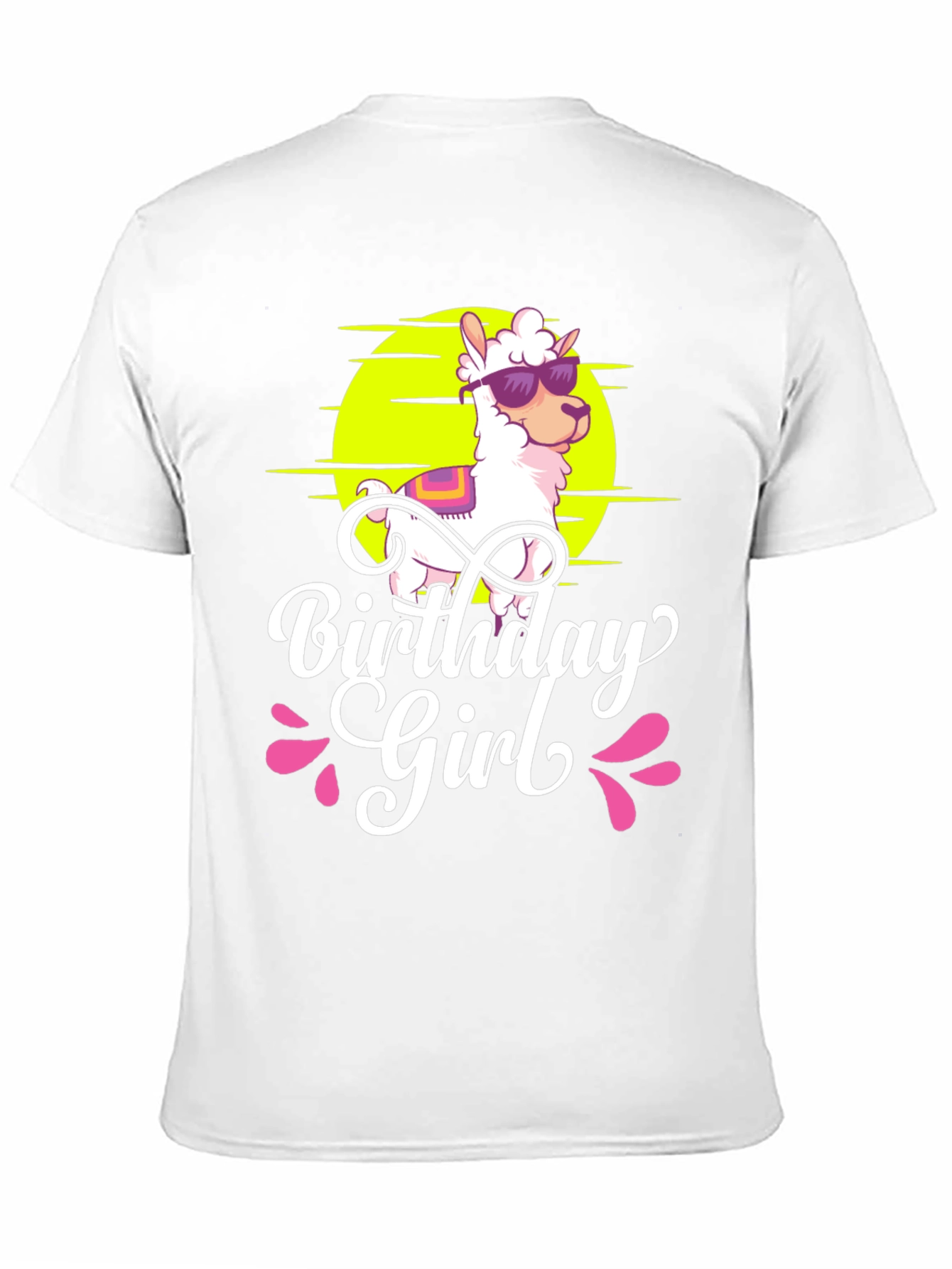 Birthday Girl Llama Graphic T-Shirt