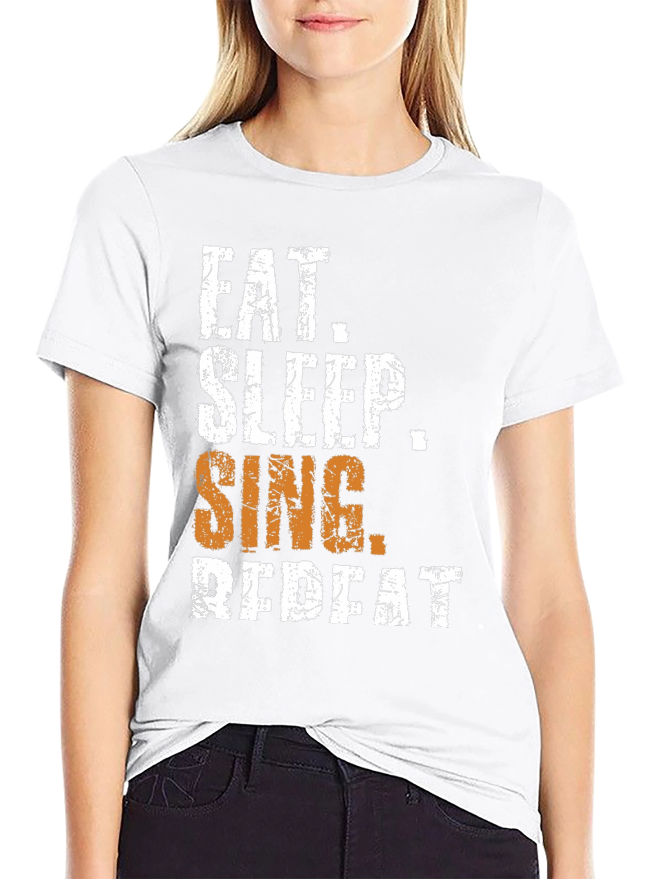 Eat Sleep Sing Repeat T-Shirt - Black Graphic Tee
