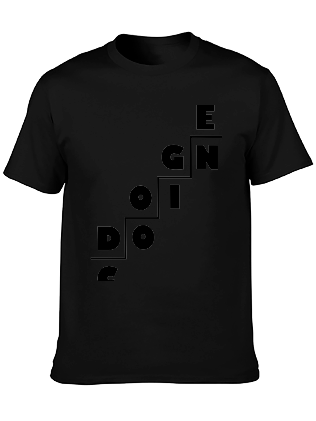 Design Oriented Black T-Shirt