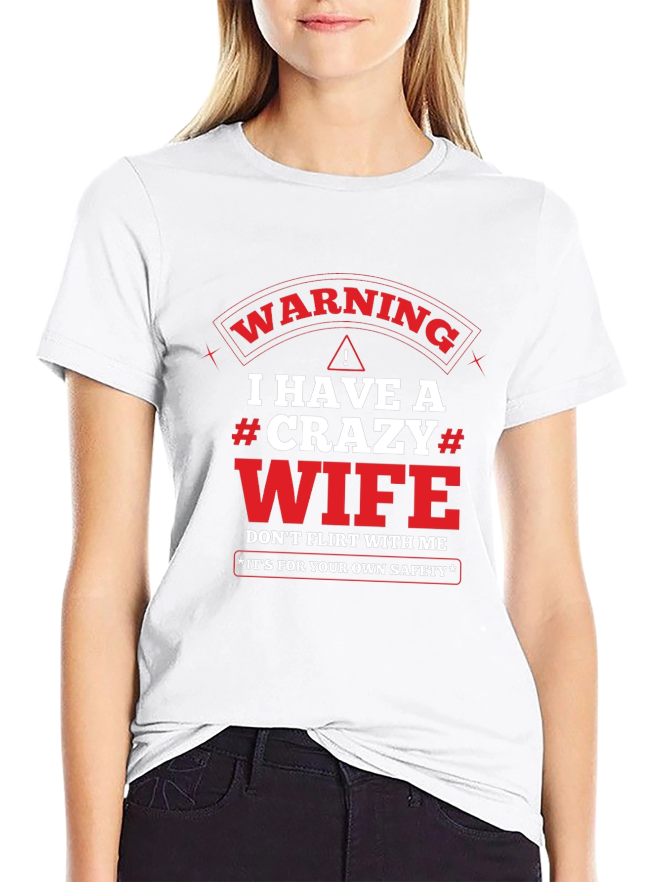 Warning Crazy Wife Mens T-Shirt