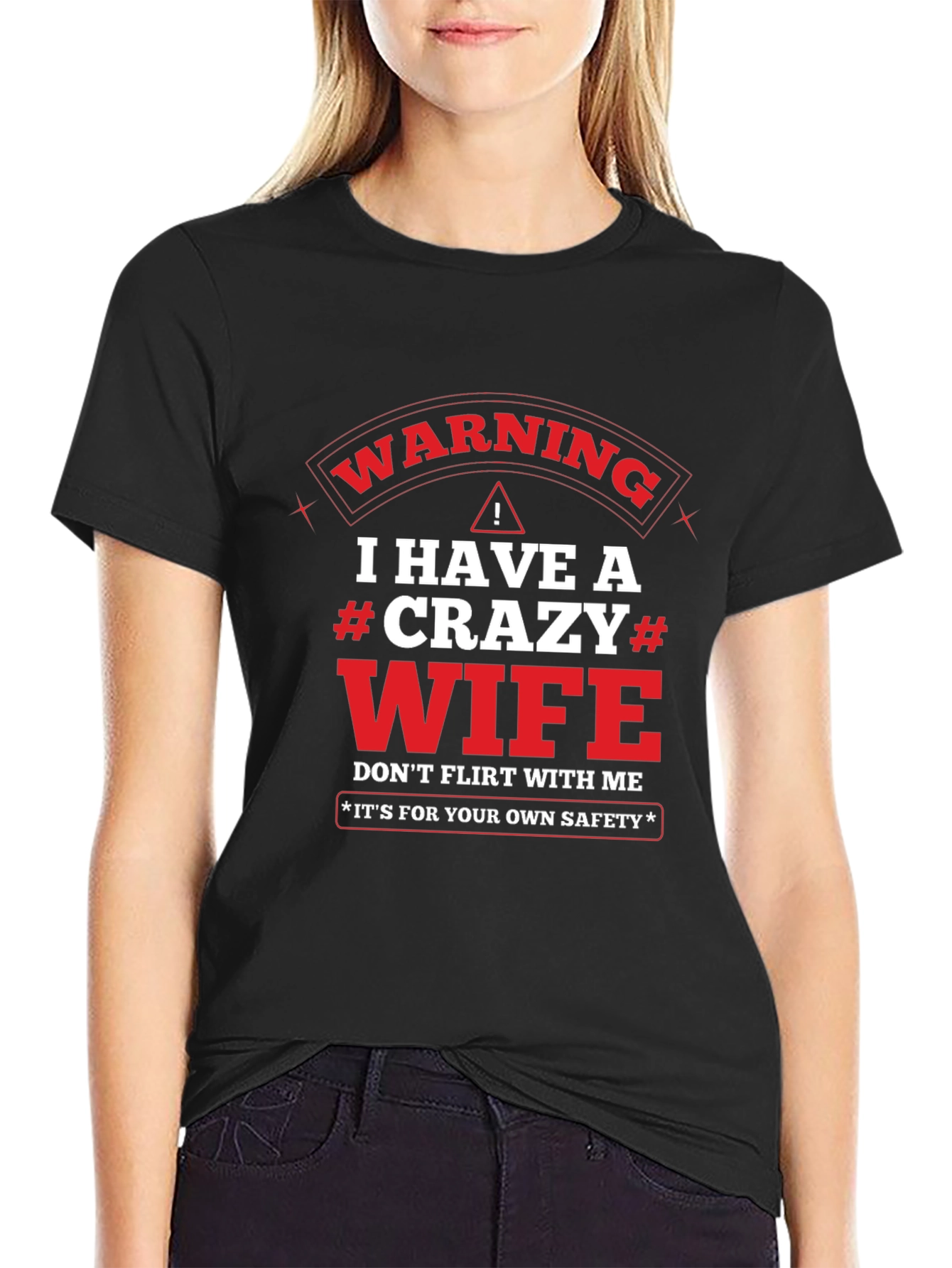 Warning Crazy Wife Mens T-Shirt