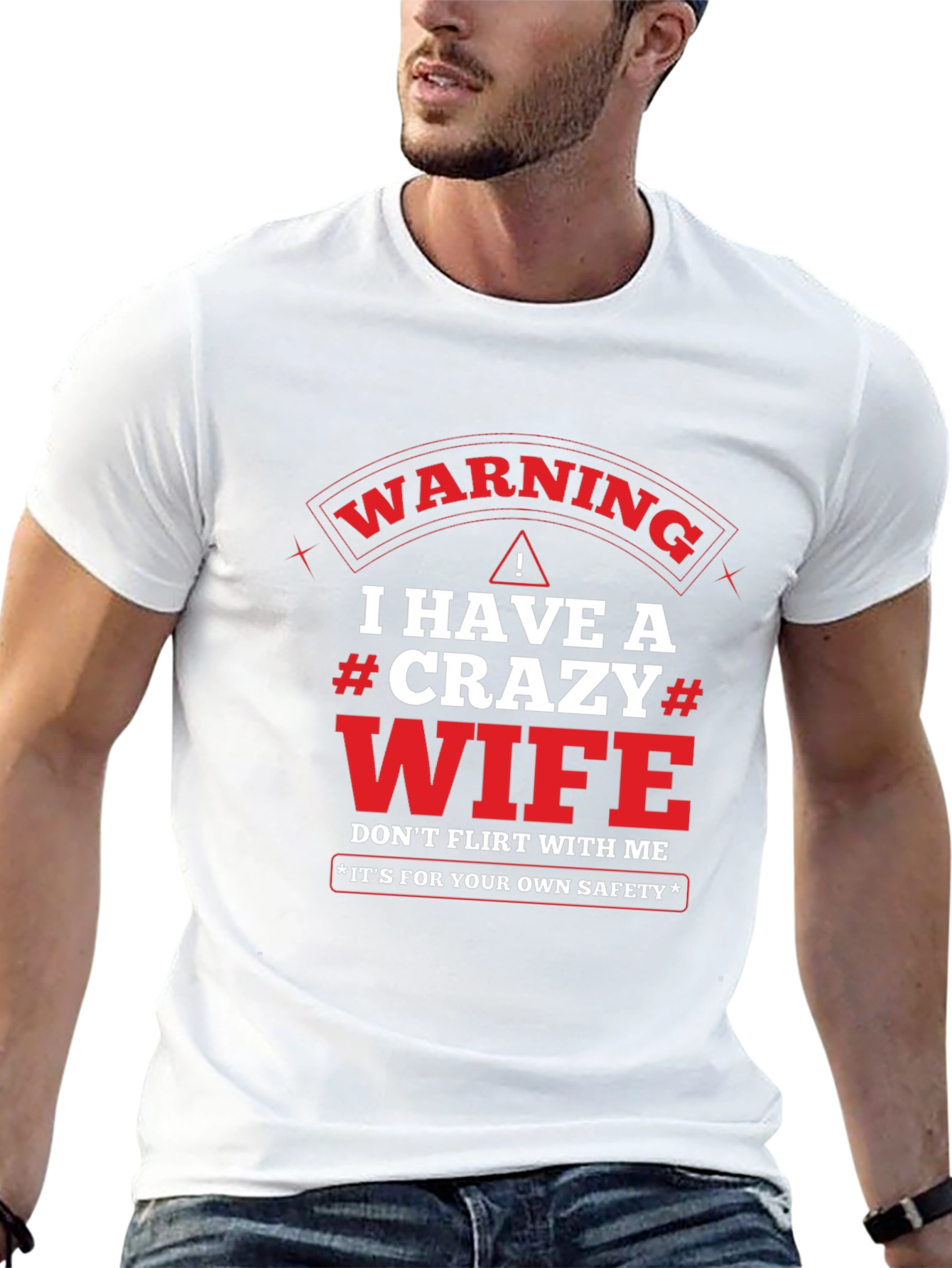 Warning Crazy Wife Mens T-Shirt
