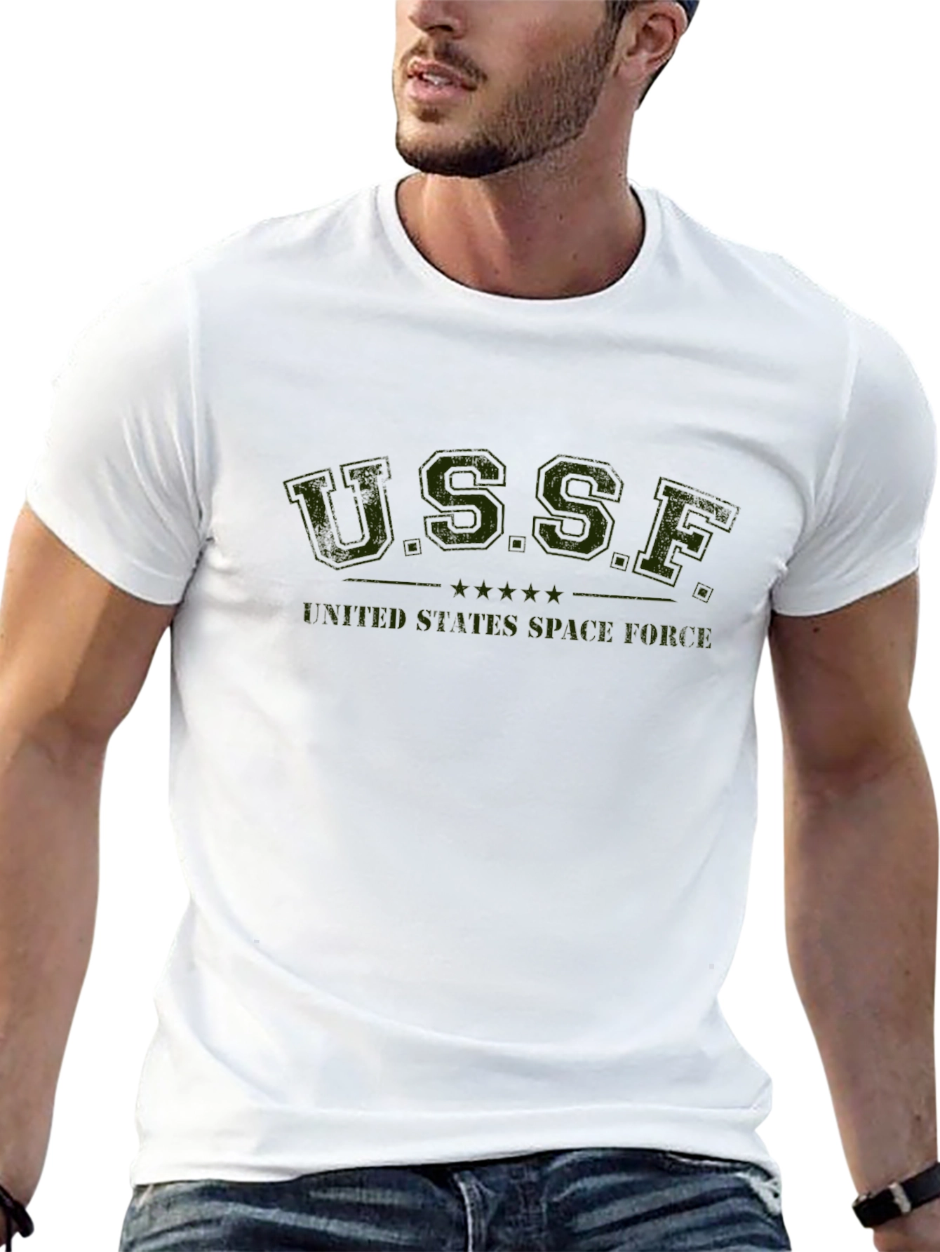 USSF United States Space Force Black T-Shirt