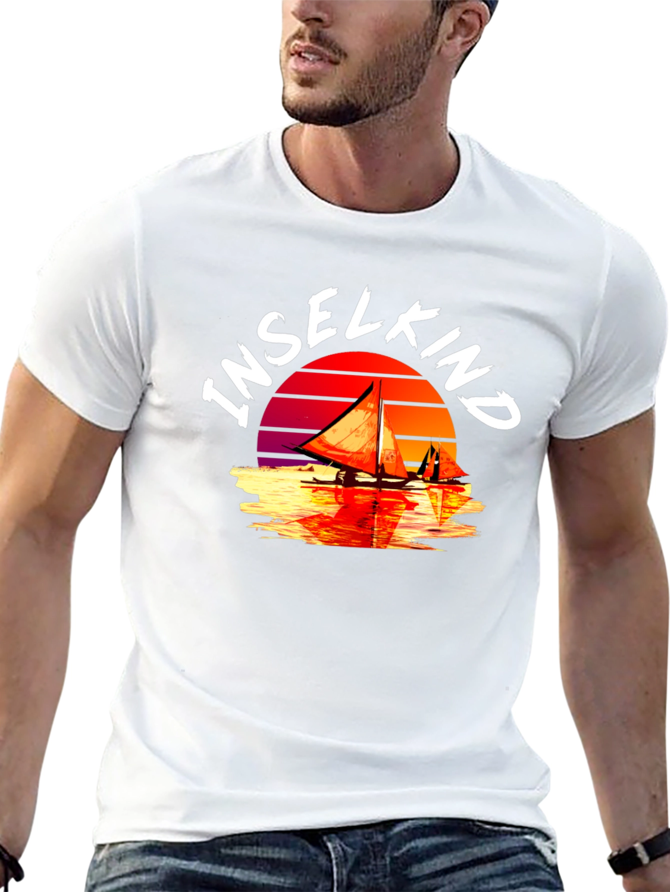 Sunset Sailboat Inselkind T-Shirt