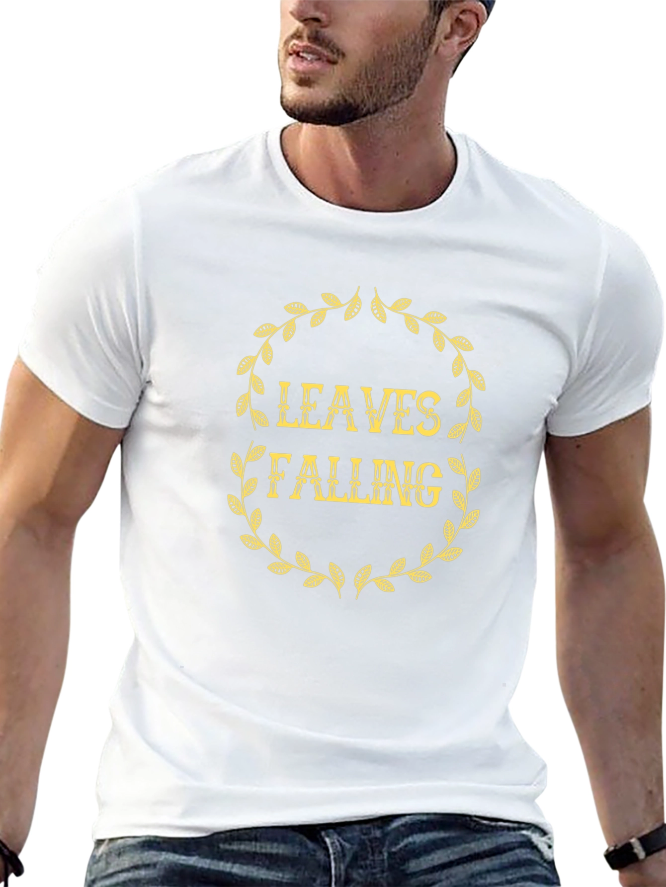 Leaves Falling Black Tee
