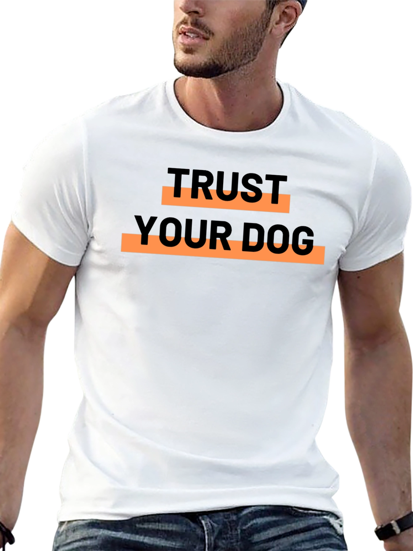 Trust Your Dog Graphic T-Shirt - Black