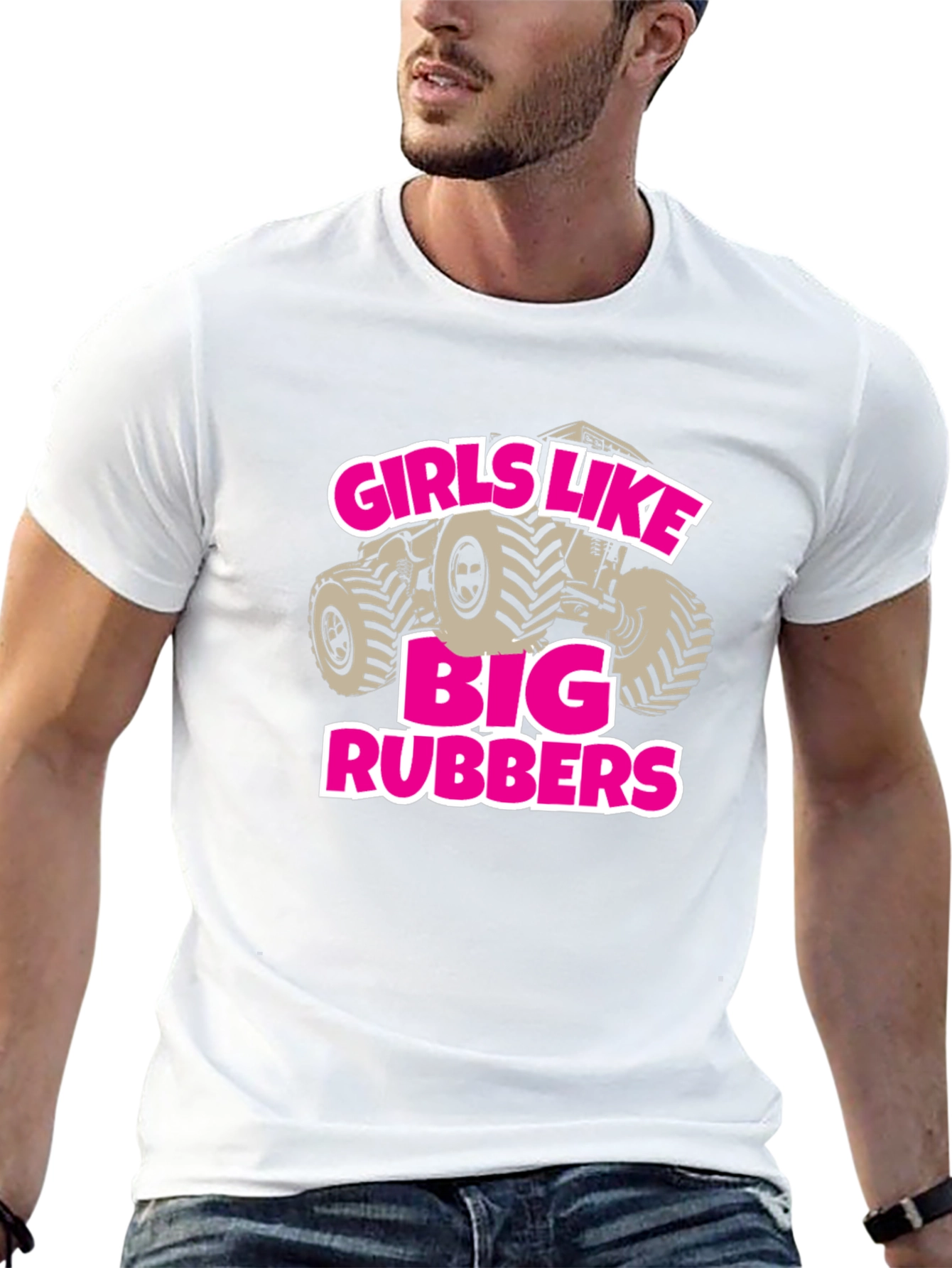 Girls Like Big Rubbers Novelty Graphic T-Shirt