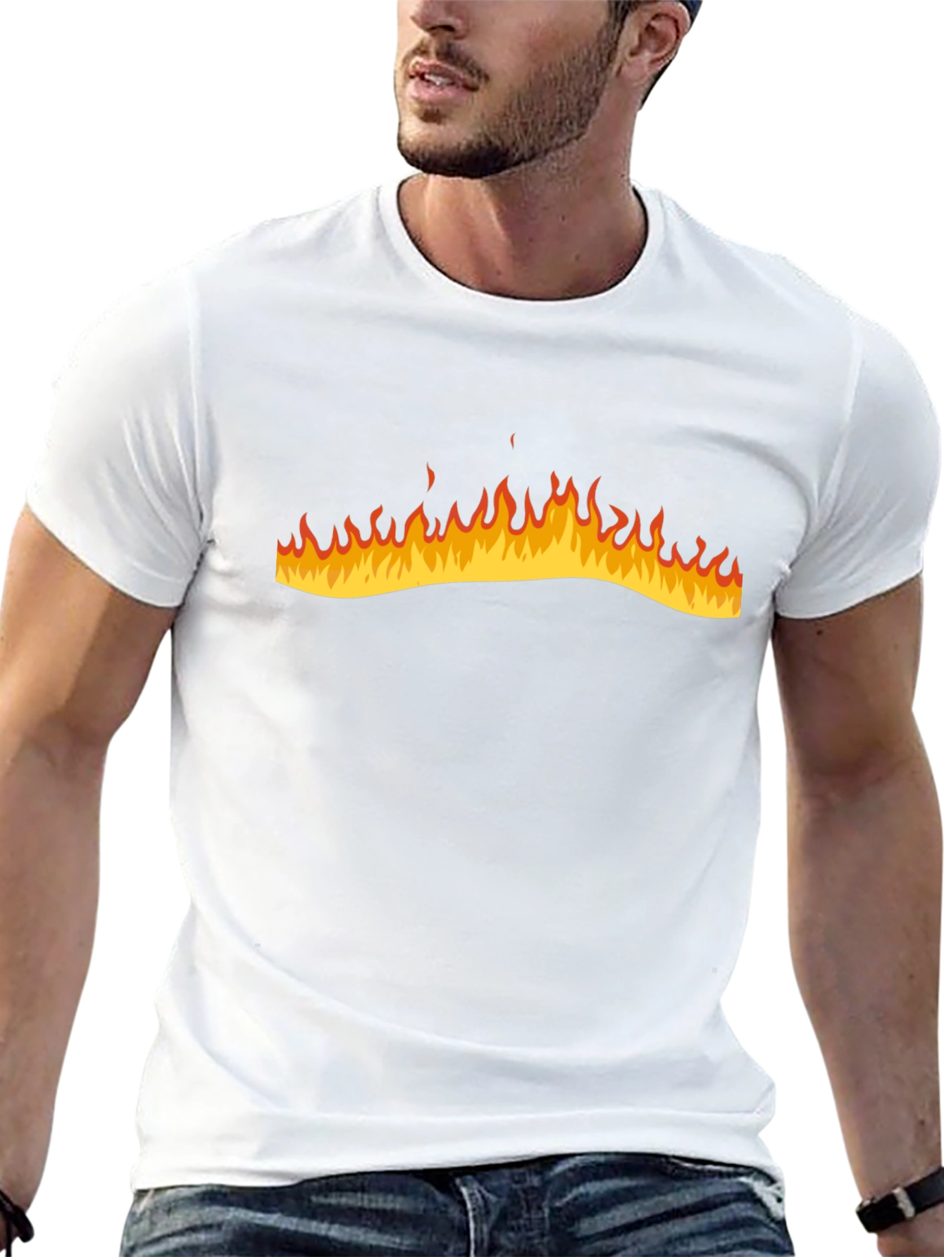 Flame Graphic Black T-Shirt - Stylish and Bold