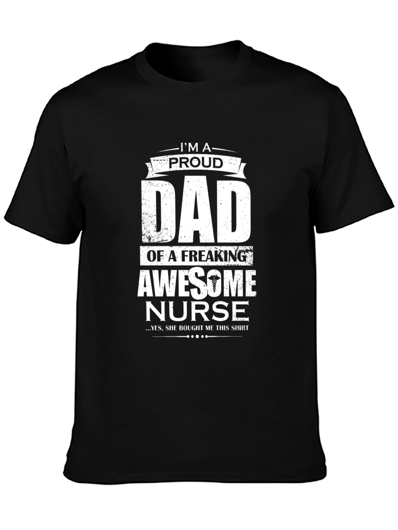 Proud Dad Awesome Nurse Graphic T-Shirt