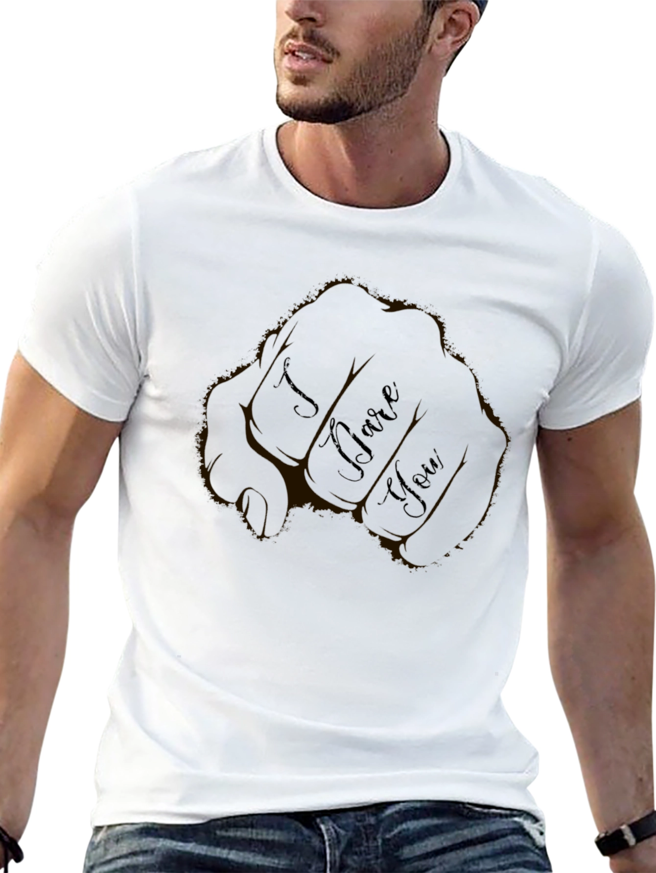 I Dare You Black Graphic Tee