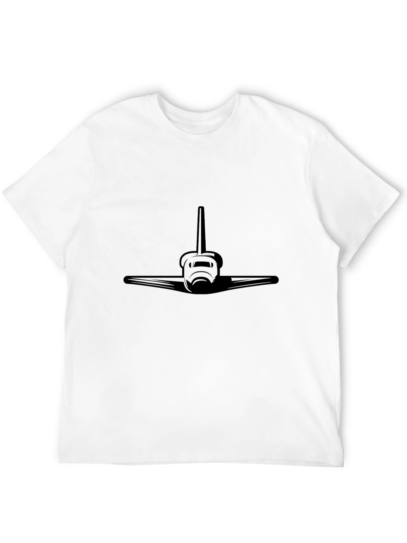 Space Shuttle Graphic Tee - Bold Black Shirt