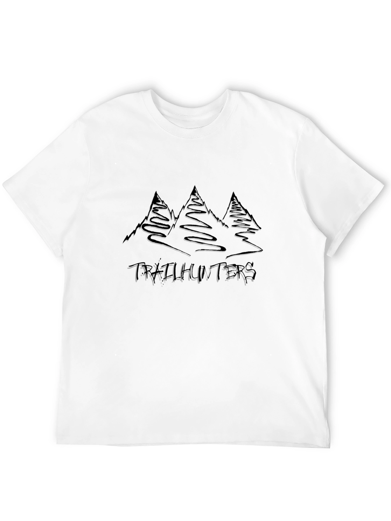 Trailhunters Black T-Shirt - Mountain Adventure