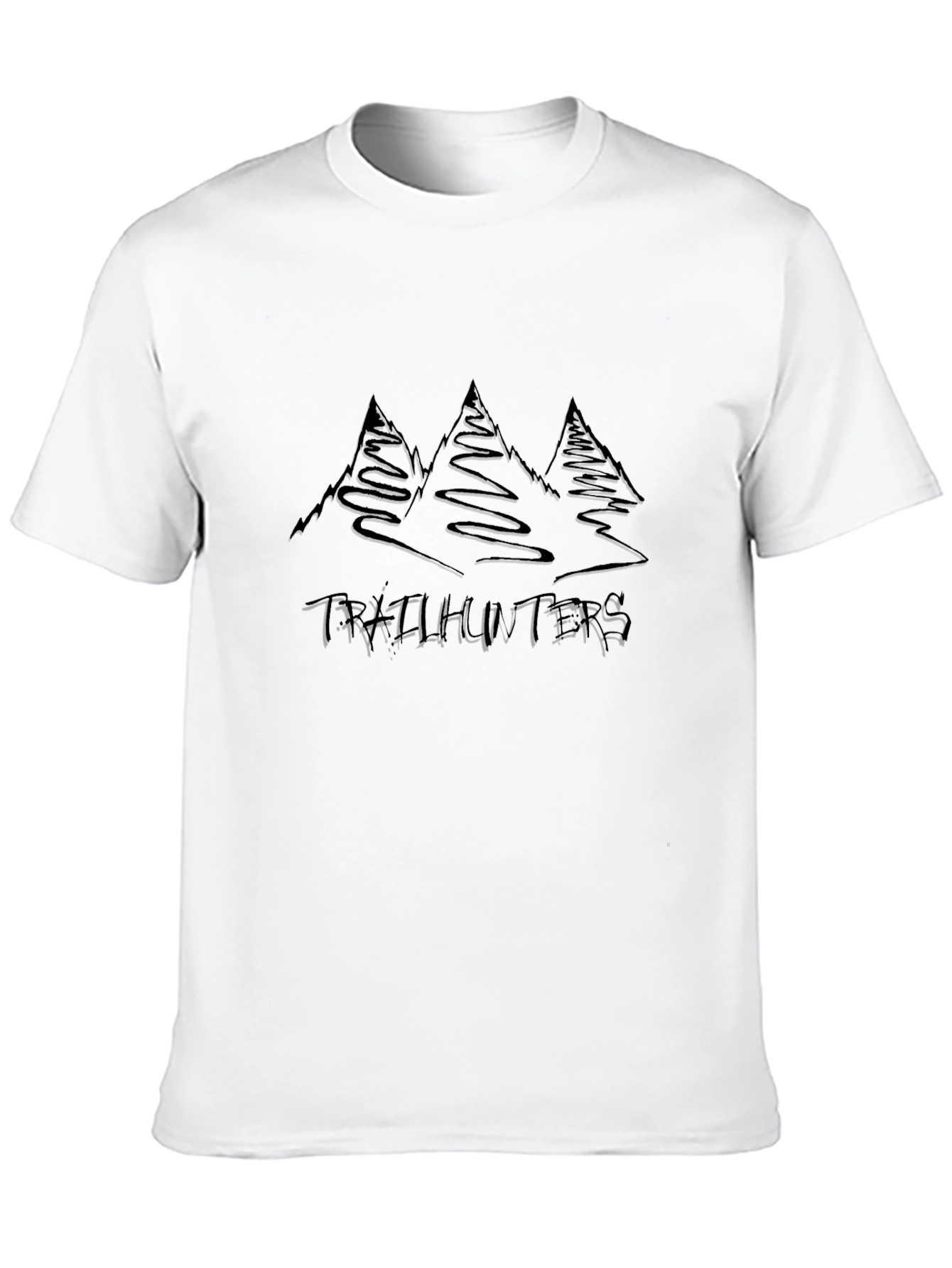 Trailhunters Black T-Shirt - Mountain Adventure