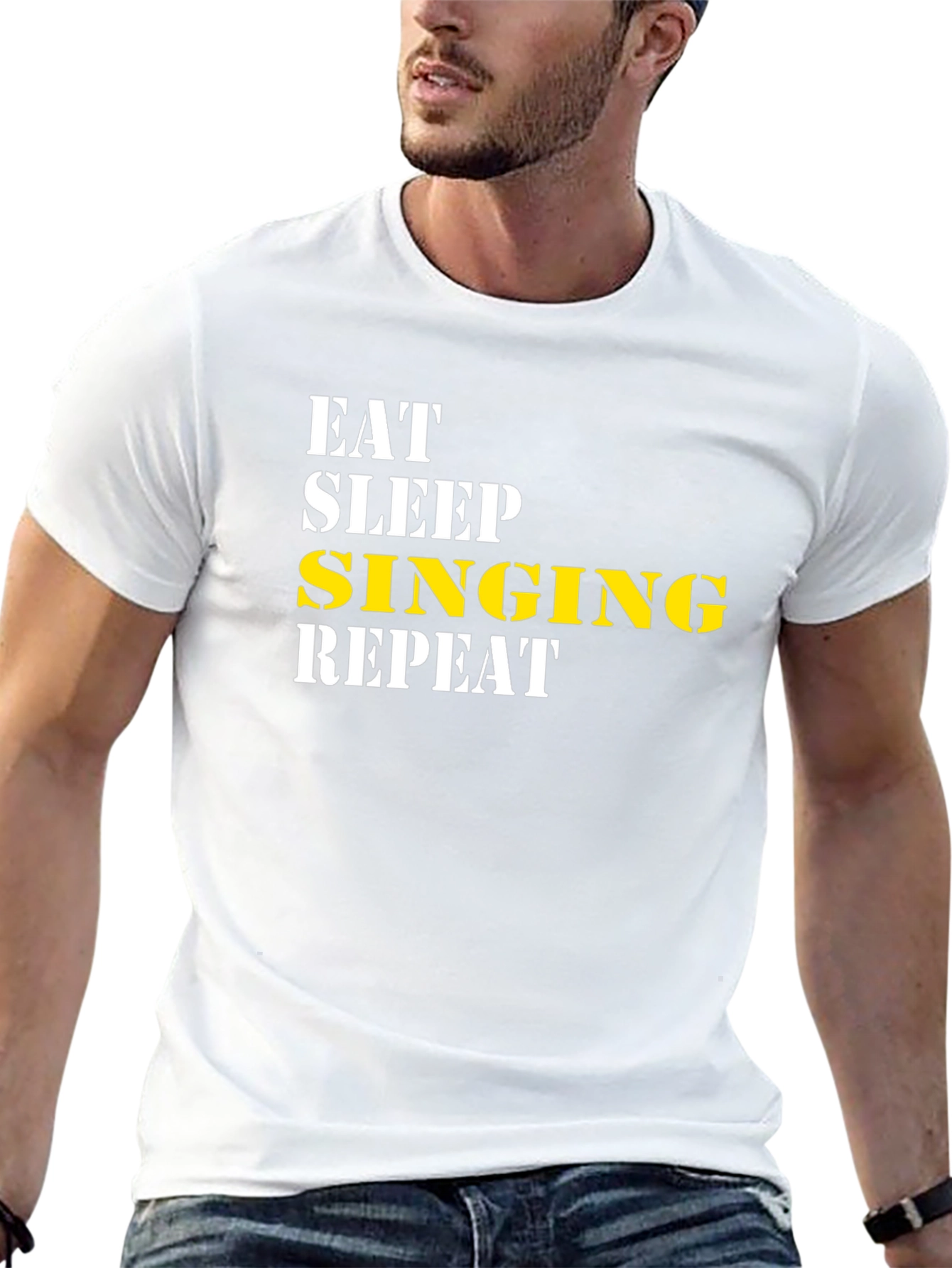 Eat Sleep Singing Repeat Graphic Tee