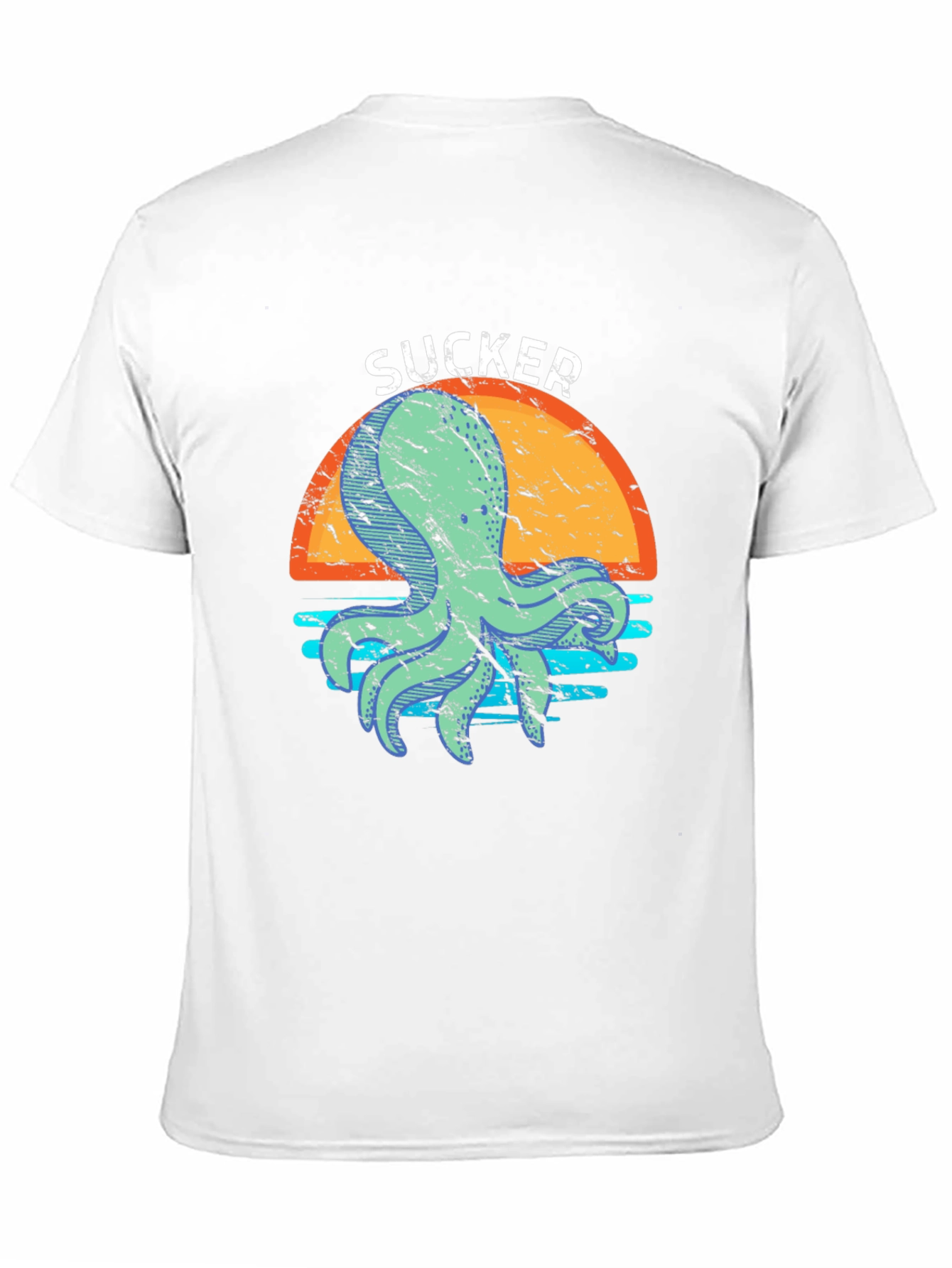 Sucker Octopus Graphic T-Shirt - Cool Sea Creature Tee
