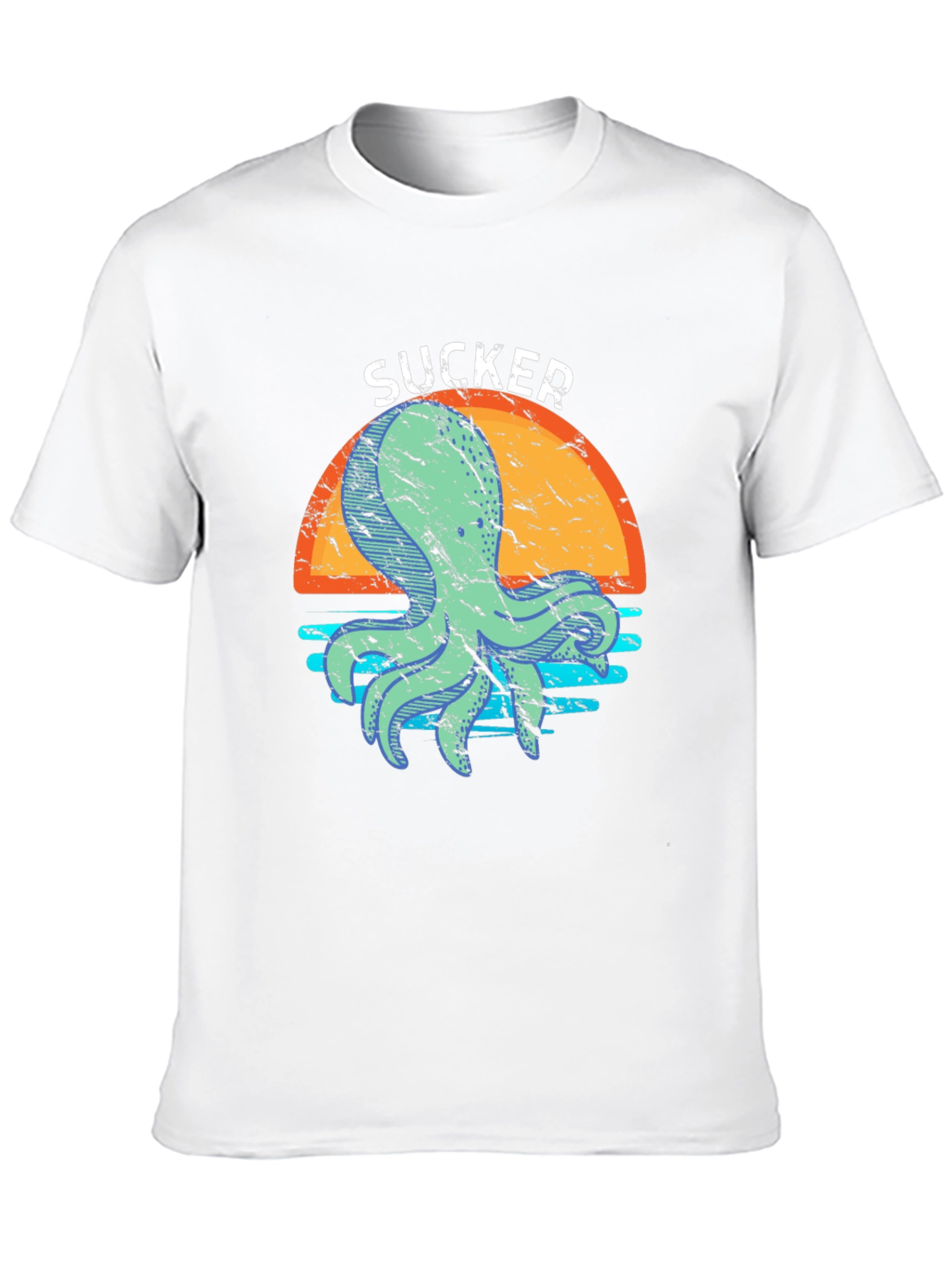 Sucker Octopus Graphic T-Shirt - Cool Sea Creature Tee