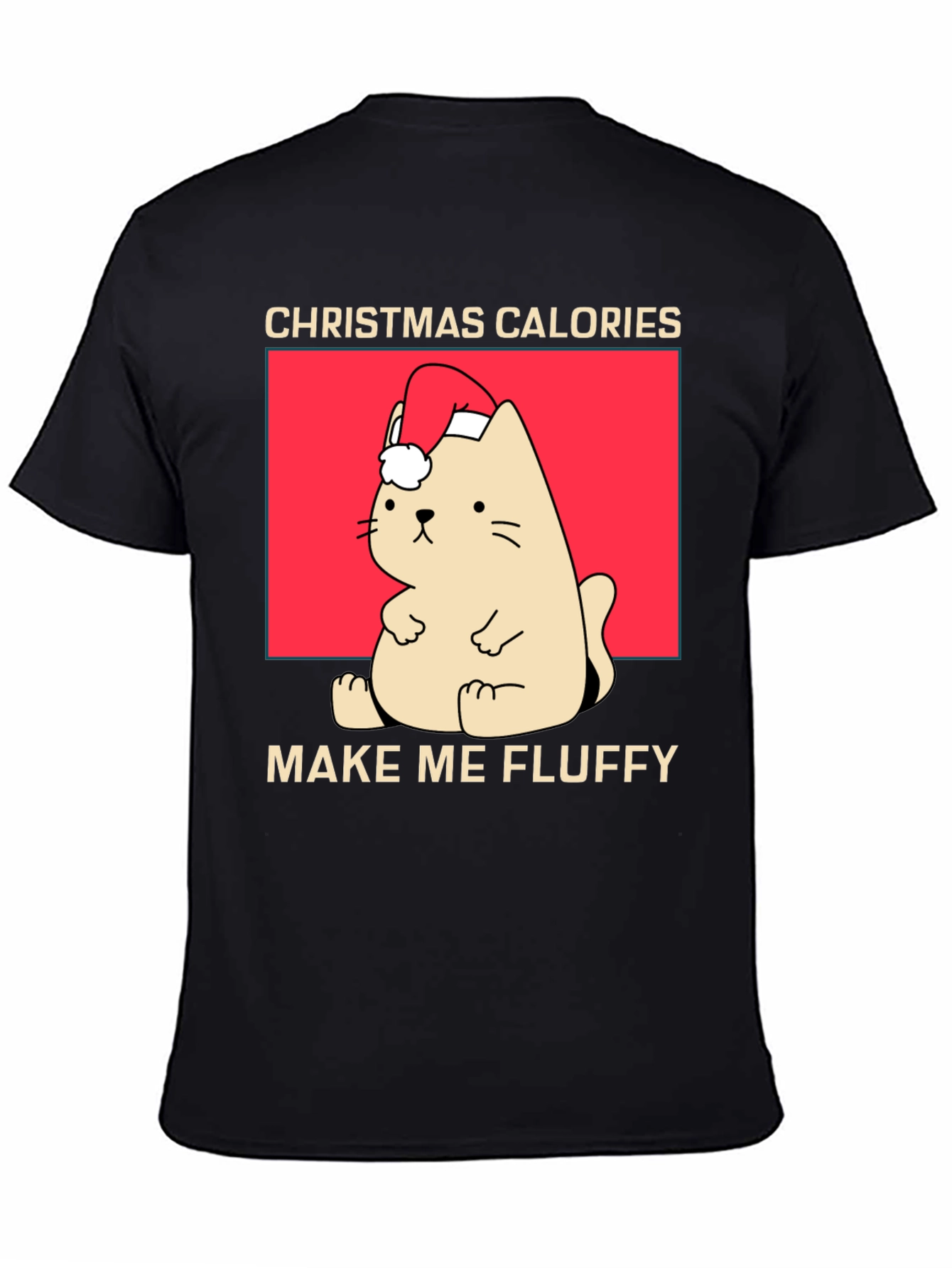Christmas Cat Calories Fluffy T-Shirt