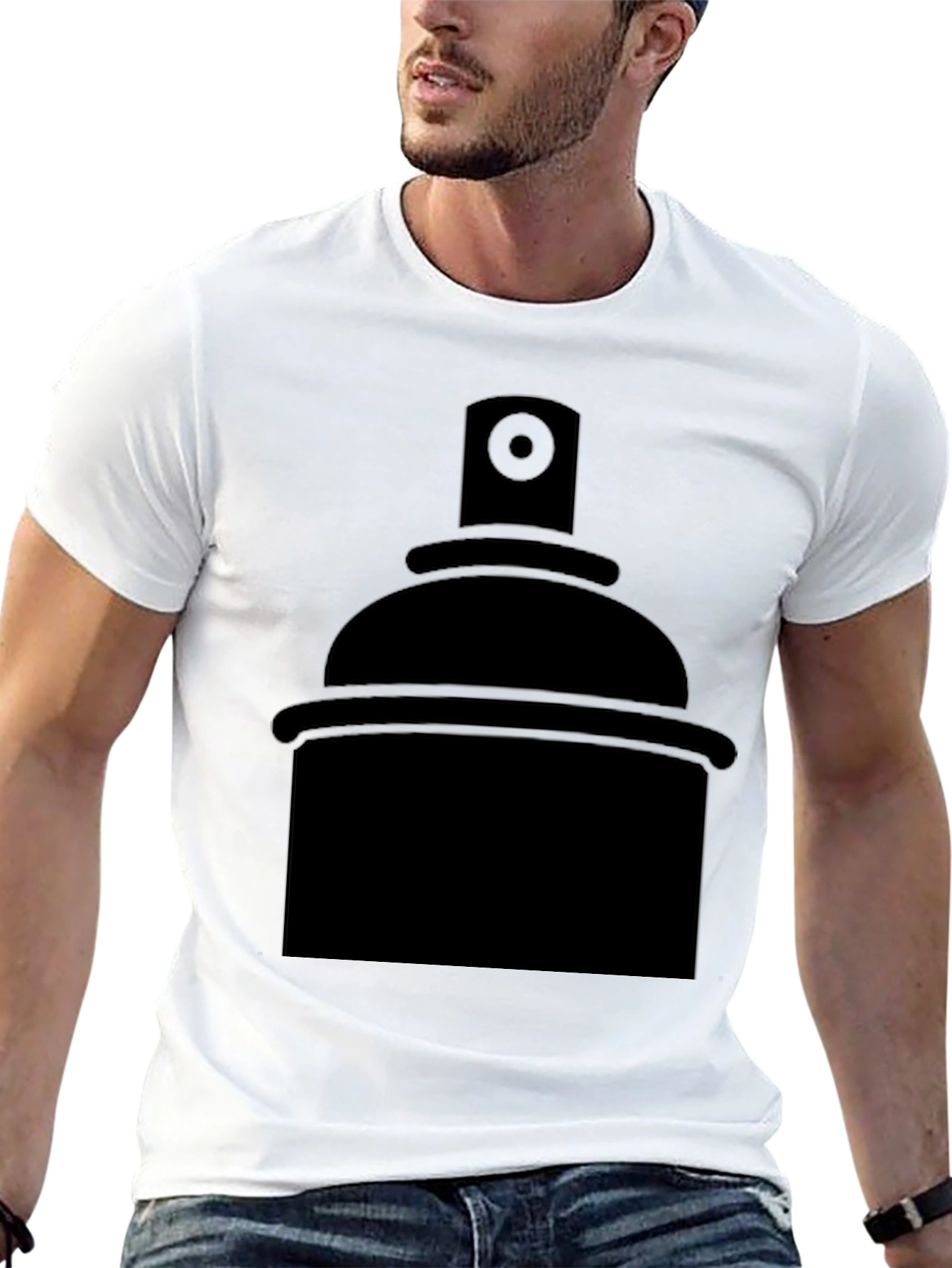 Spray Paint Graphic Tee - Black