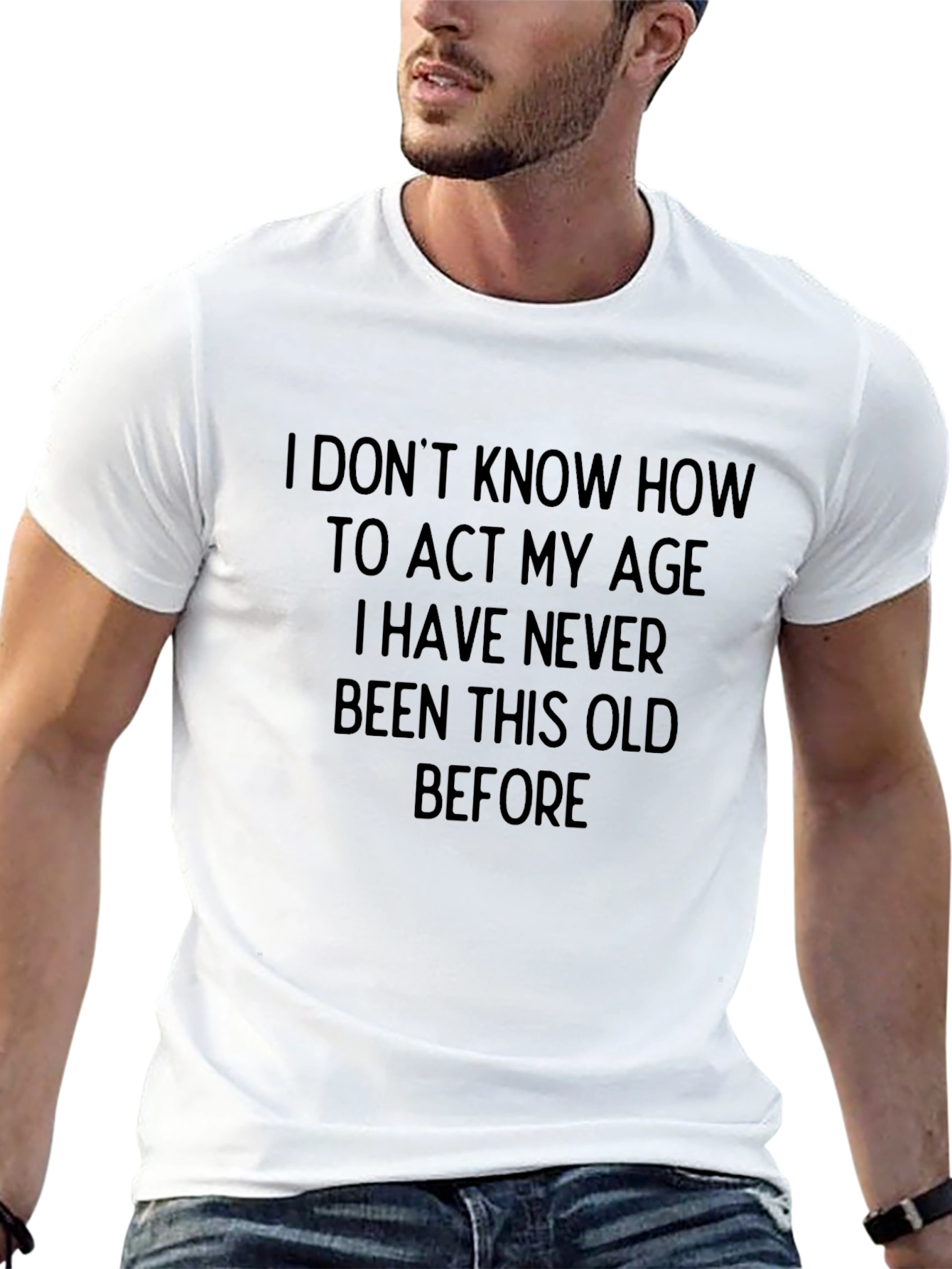 Funny Old Age Statement Black T-Shirt