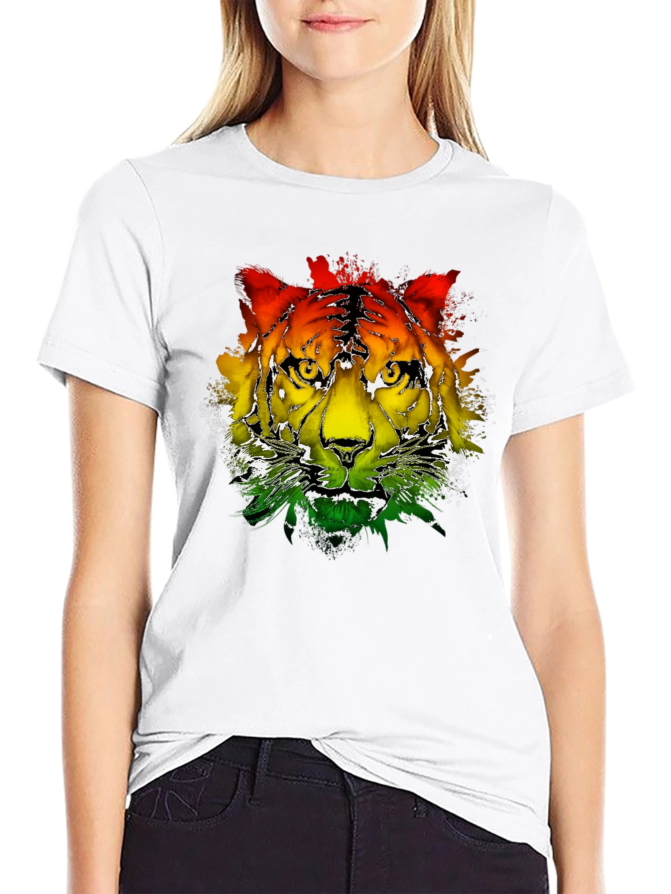 Rasta Tiger Graphic Tee - Cool Reggae T-Shirt