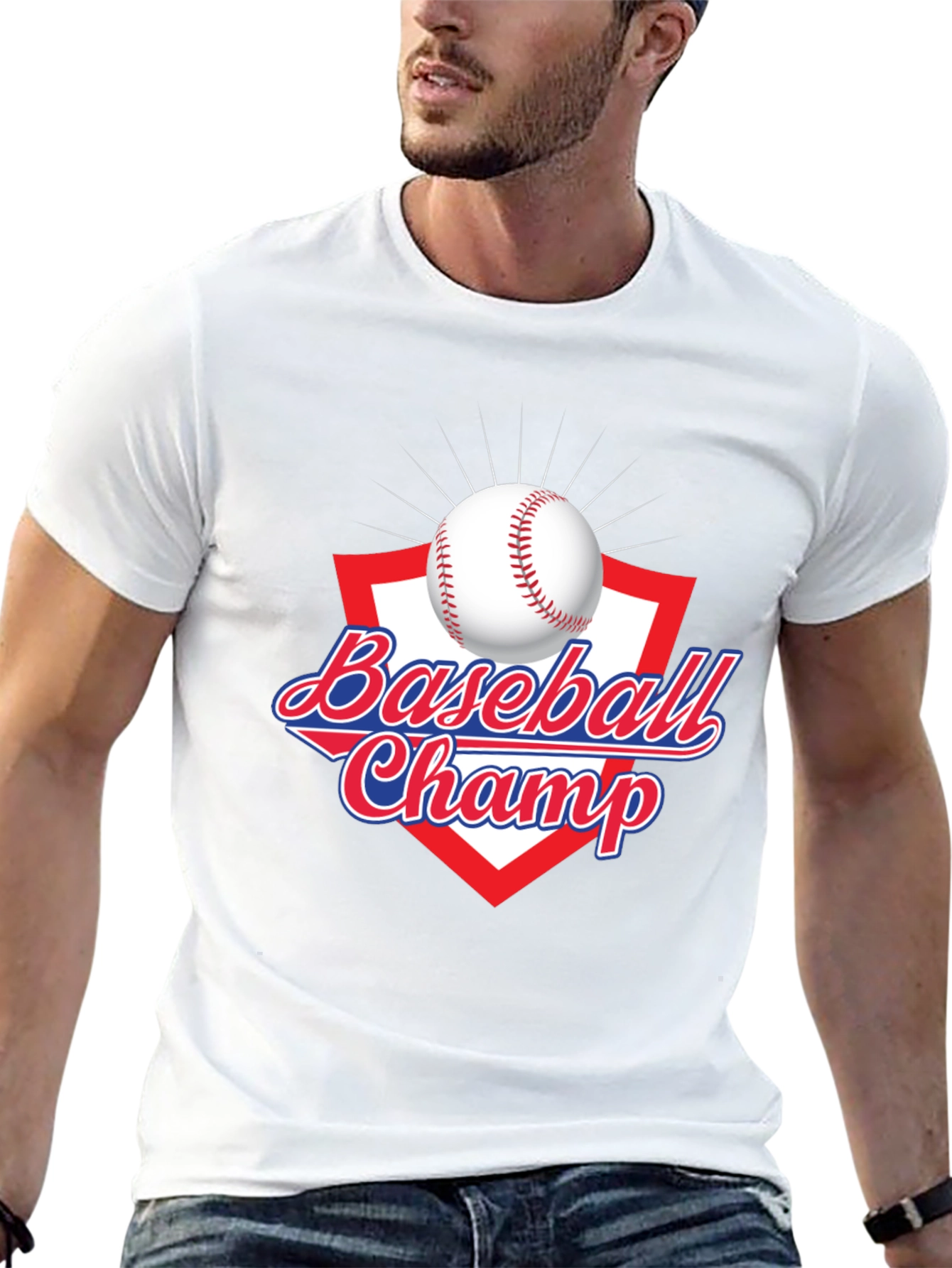 Baseball Champ Graphic Tee - Black