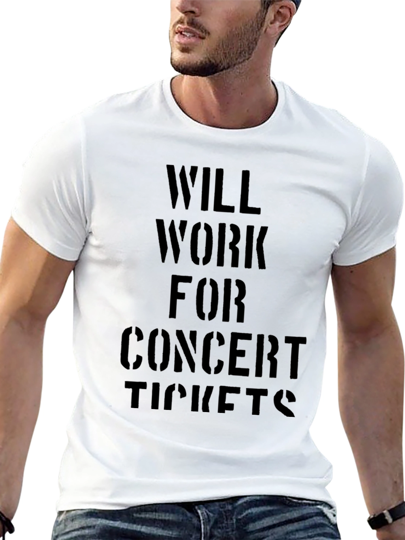 Will Work For Concert Tickets Graphic Tee