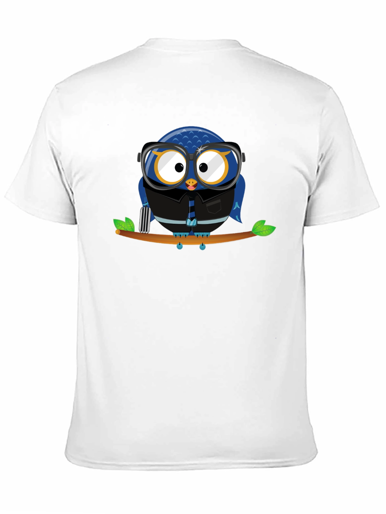 Owl Lover Graphic Tee - Black Cotton T-Shirt