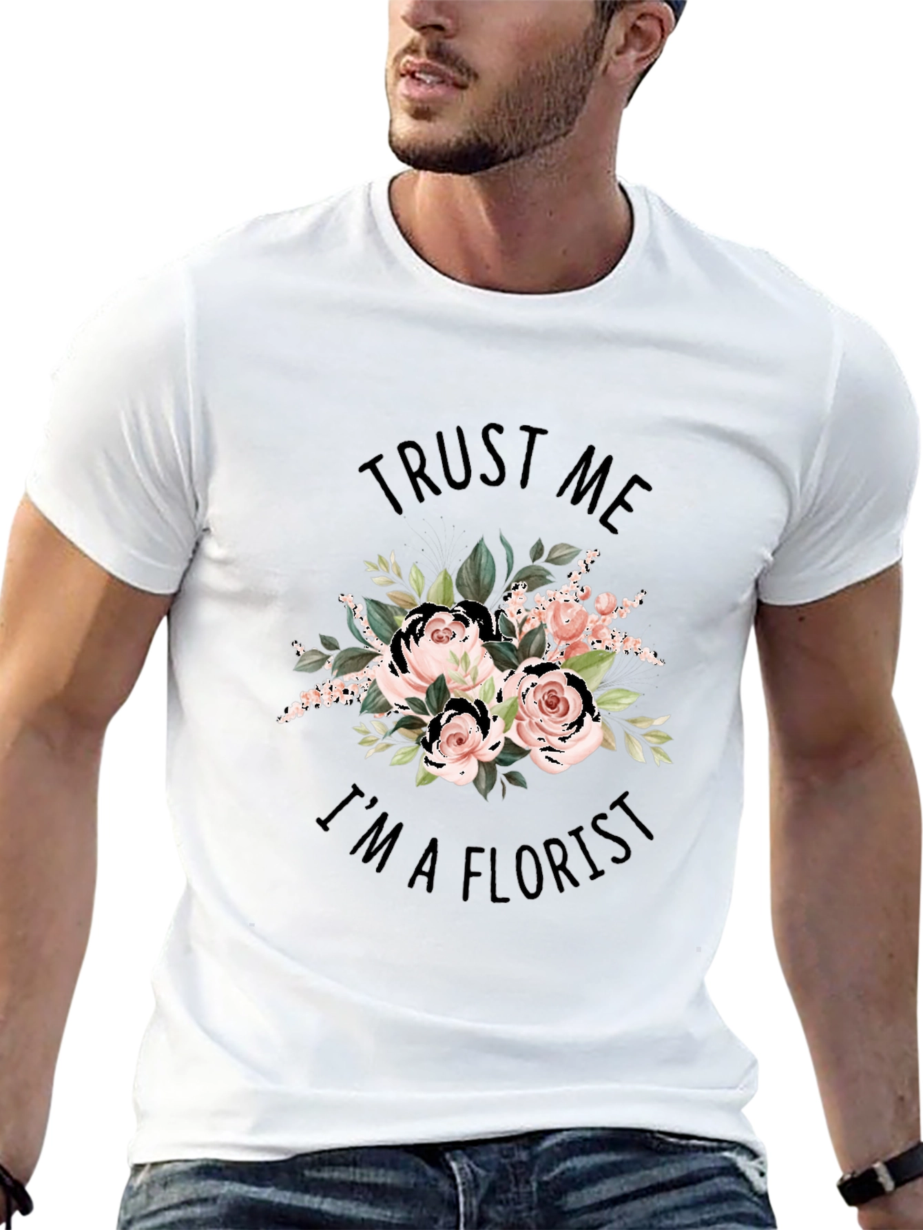 Trust Me Im a Florist Black Graphic T-Shirt