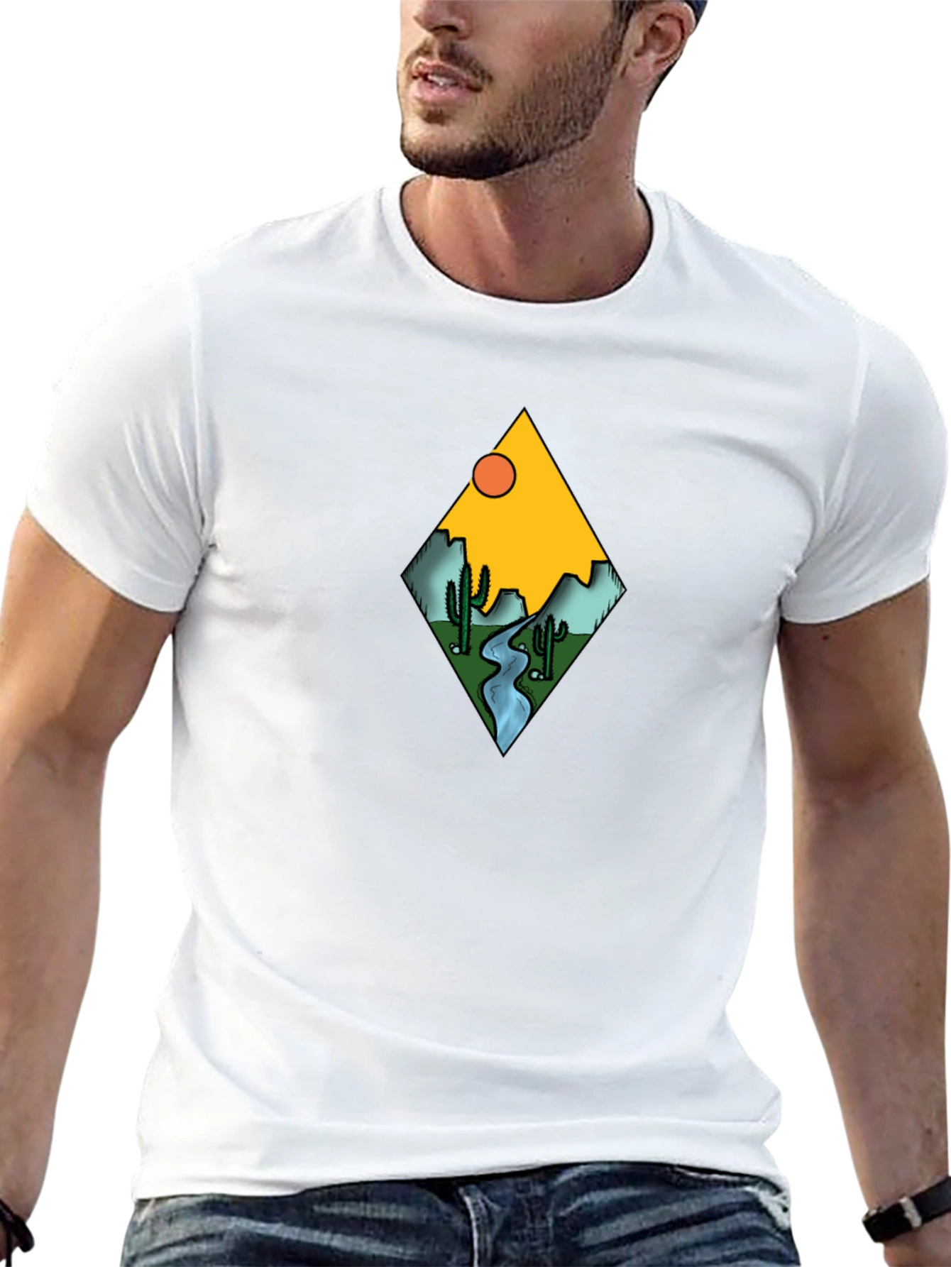 Desert River Graphic Tee - Black T-Shirt