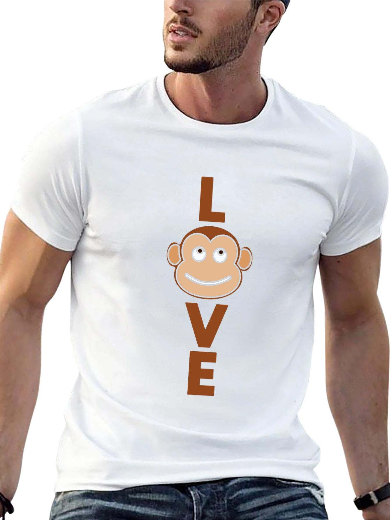 Love Monkey Graphic T-Shirt - Black