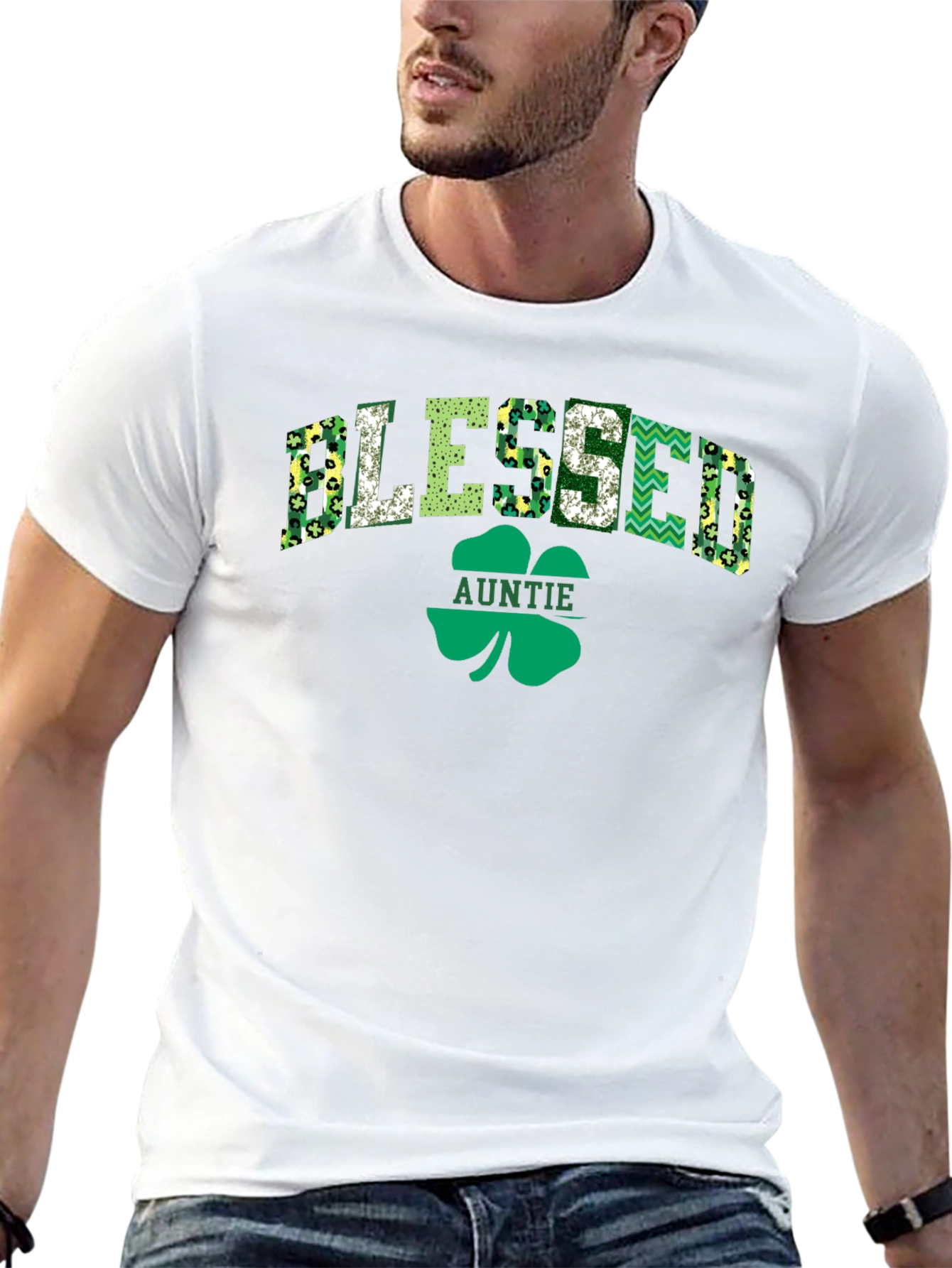 Blessed Auntie St. Patricks Day Graphic Tee