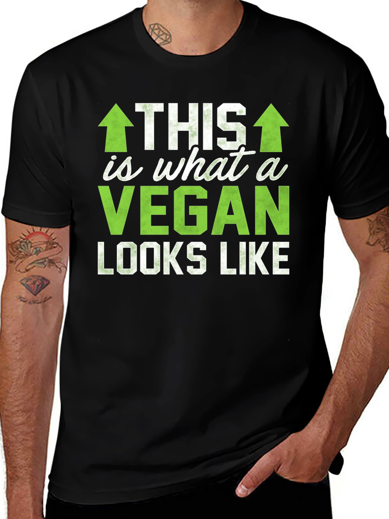 Vegan Looks Like Black Tee