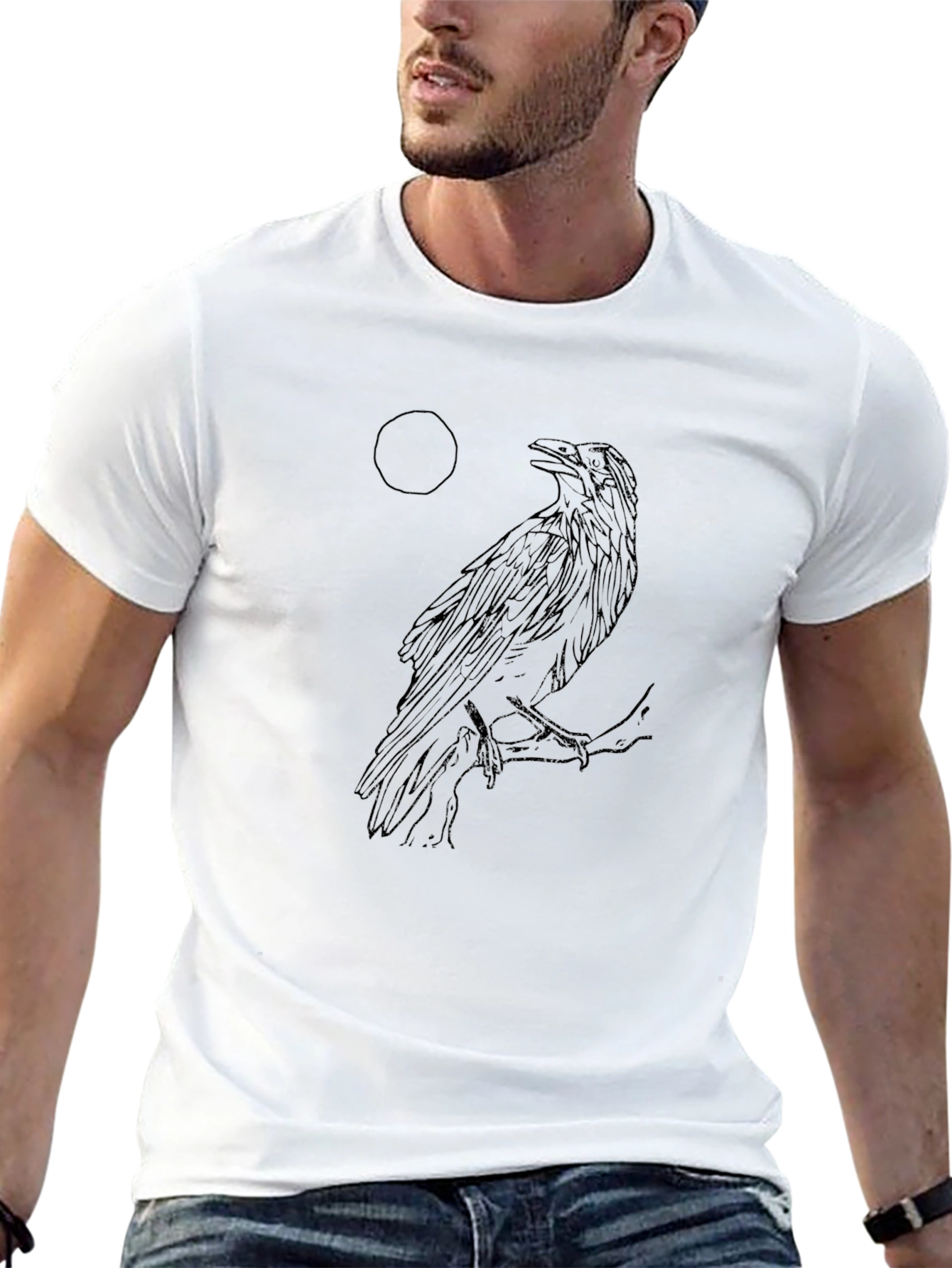 Raven Moon Graphic T-Shirt - Unisex Style